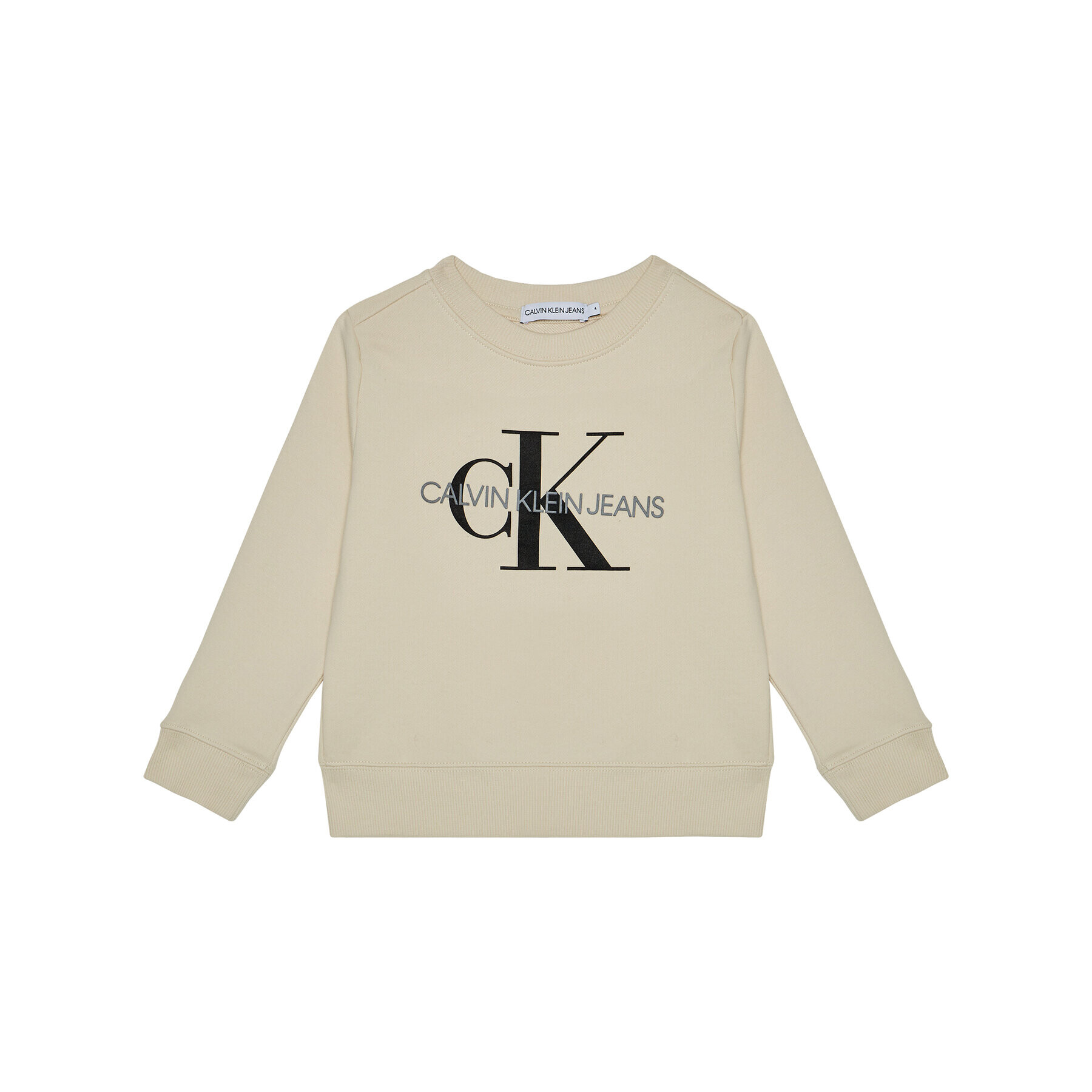 Calvin Klein Jeans Суитшърт Unisex Monogram Logo IU0IU00069 Бежов Regular Fit - Pepit.bg