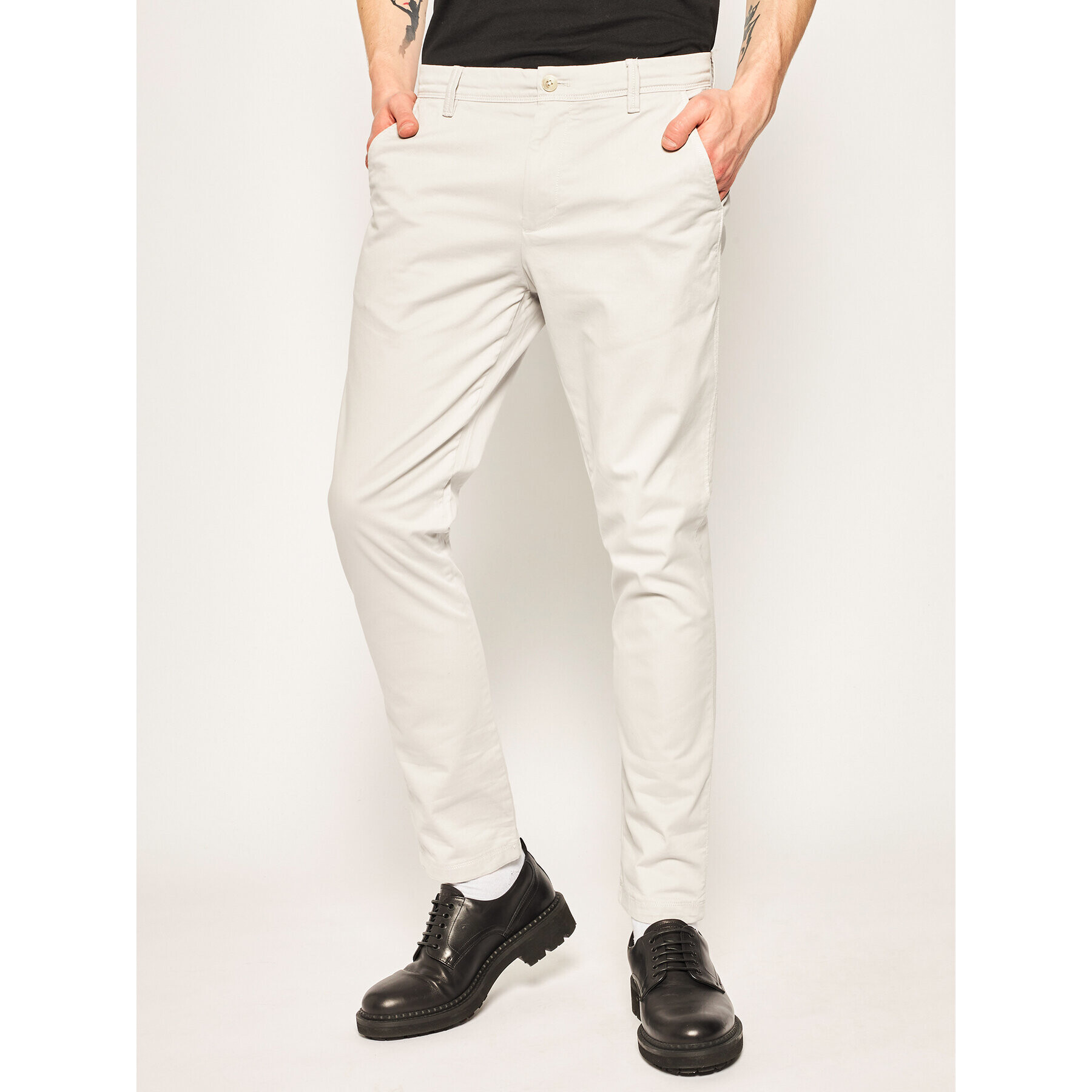 Calvin Klein Jeans Текстилни панталони J30J315314 Сив Slim Fit - Pepit.bg