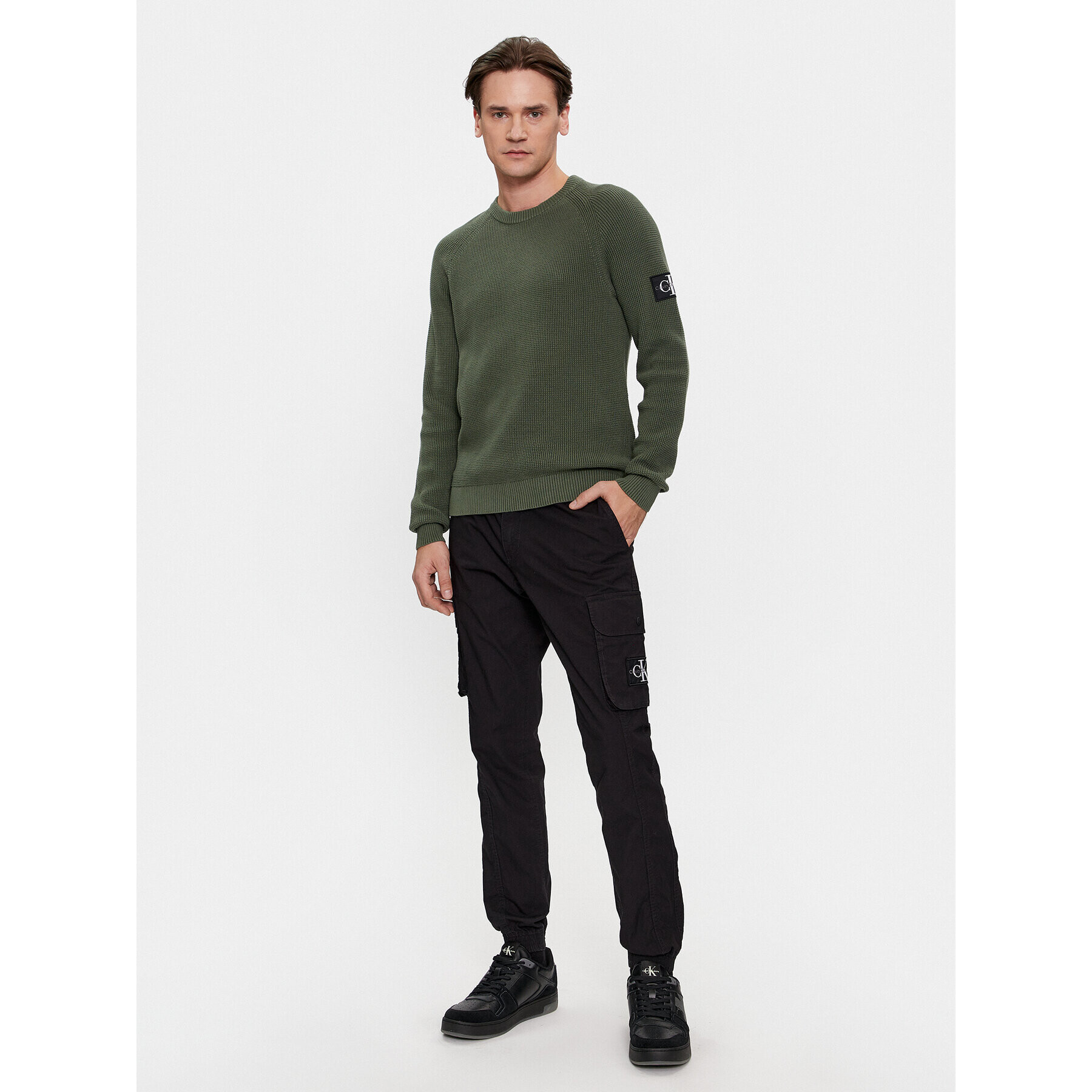 Calvin Klein Jeans Текстилни панталони J30J324039 Черен Skinny Fit - Pepit.bg