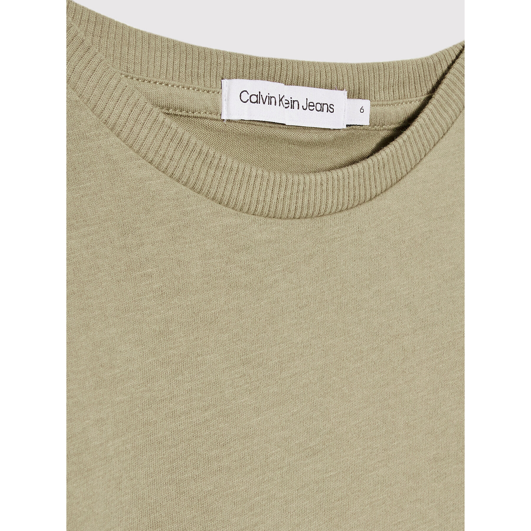 Calvin Klein Jeans Тишърт Badge Rib IB0IB01113 Зелен Regular Fit - Pepit.bg