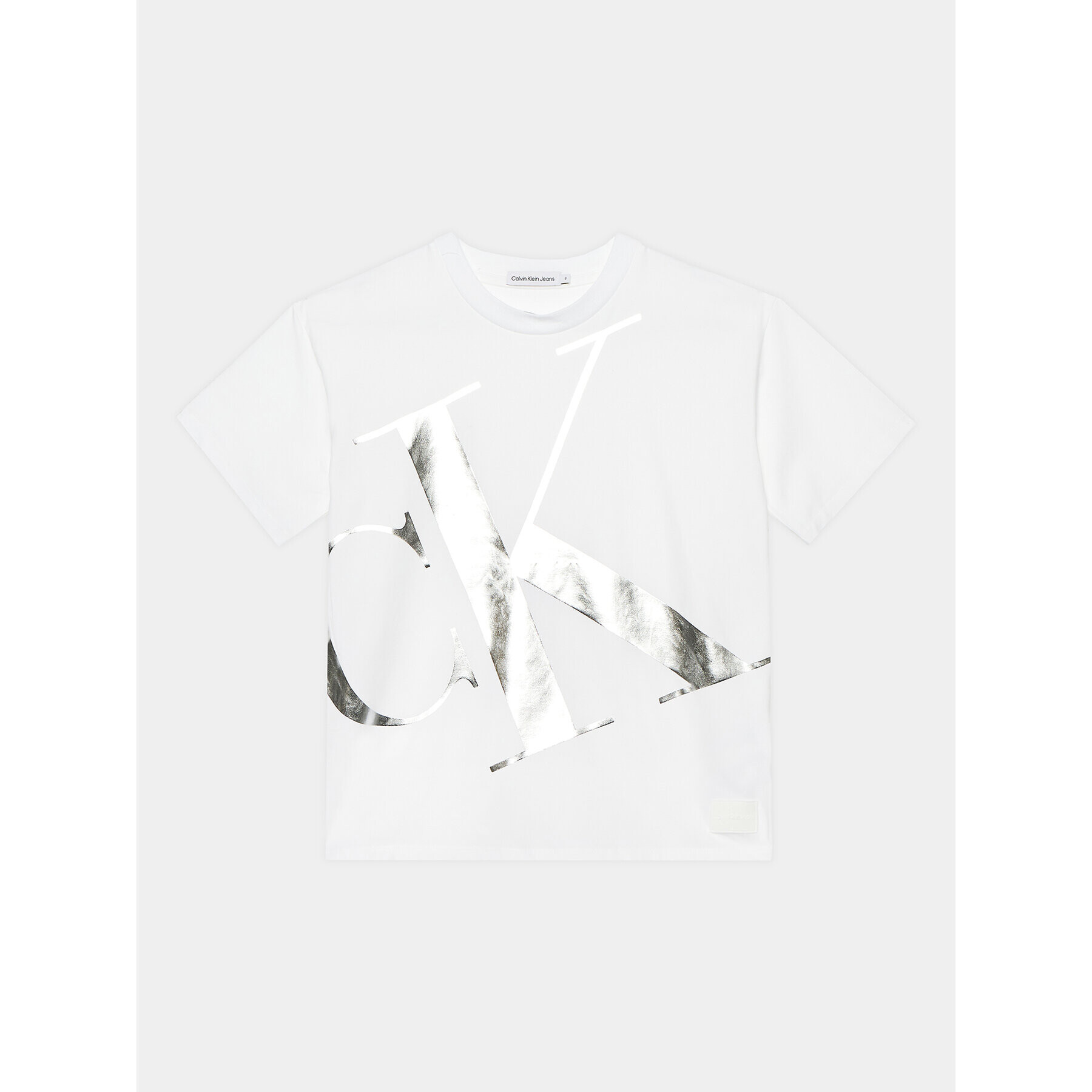Calvin Klein Jeans Тишърт Blown-up IB0IB01976 Бял Regular Fit - Pepit.bg