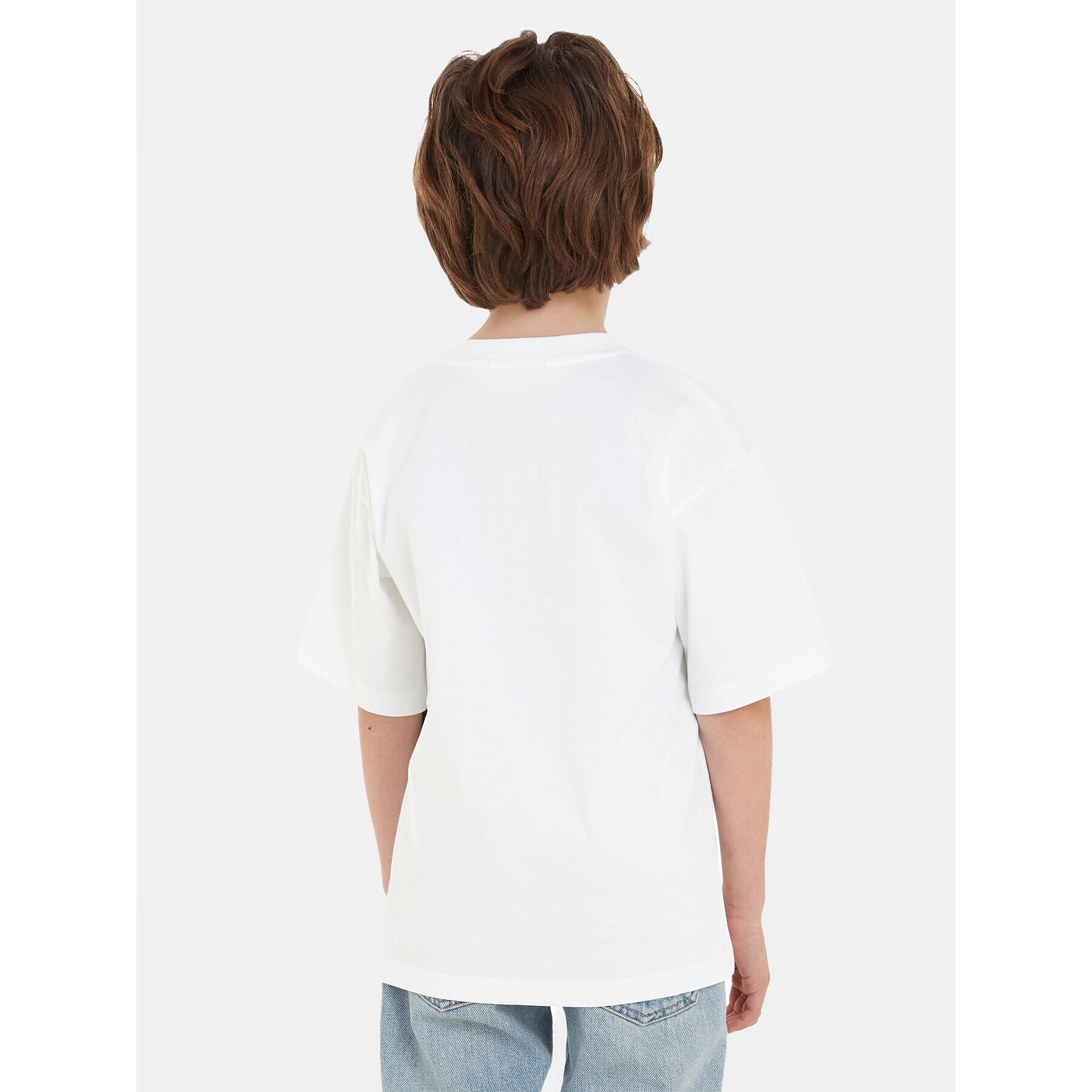 Calvin Klein Jeans Тишърт Blown Up Logo IB0IB01881 Бял Regular Fit - Pepit.bg