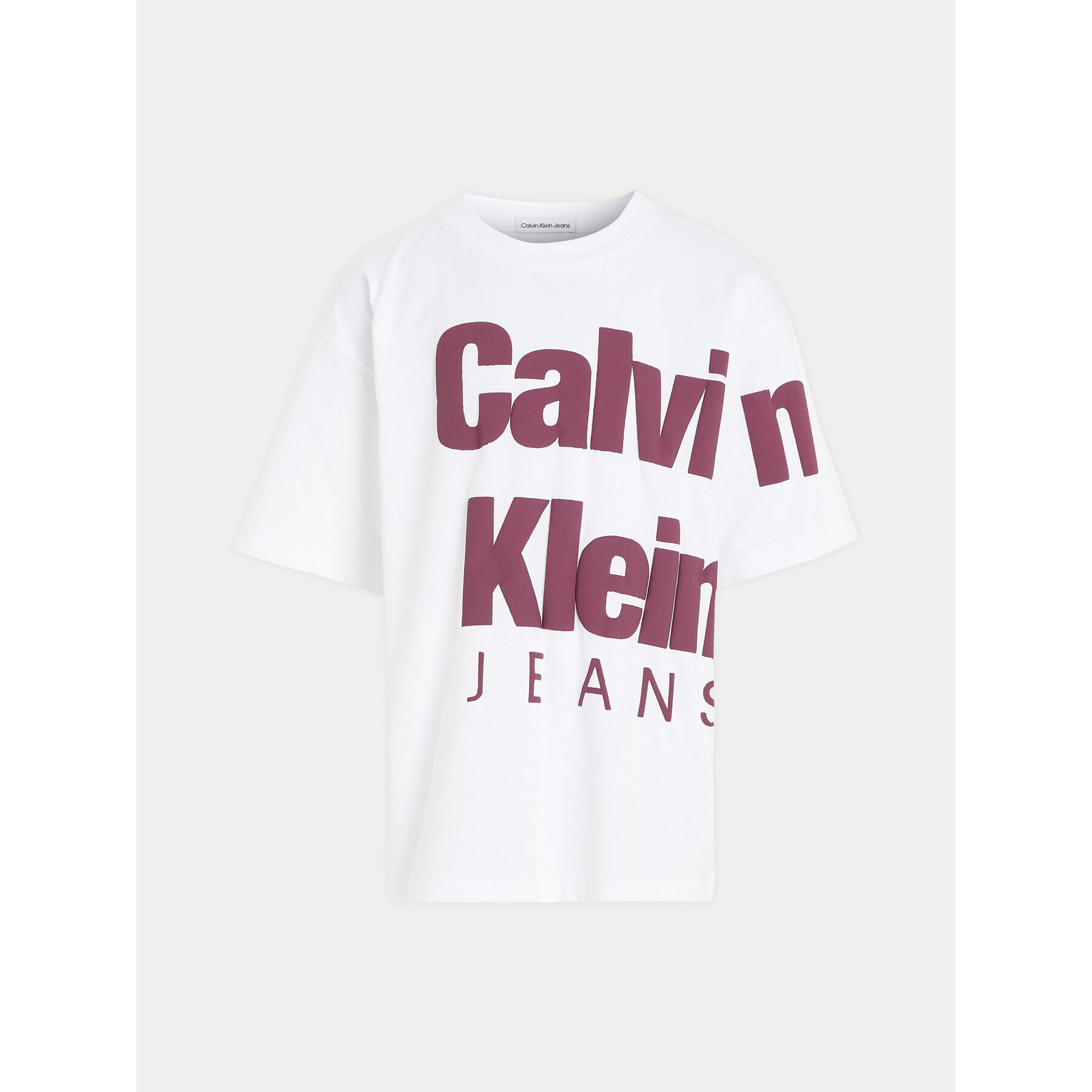 Calvin Klein Jeans Тишърт Blown Up Logo IB0IB01881 Бял Regular Fit - Pepit.bg