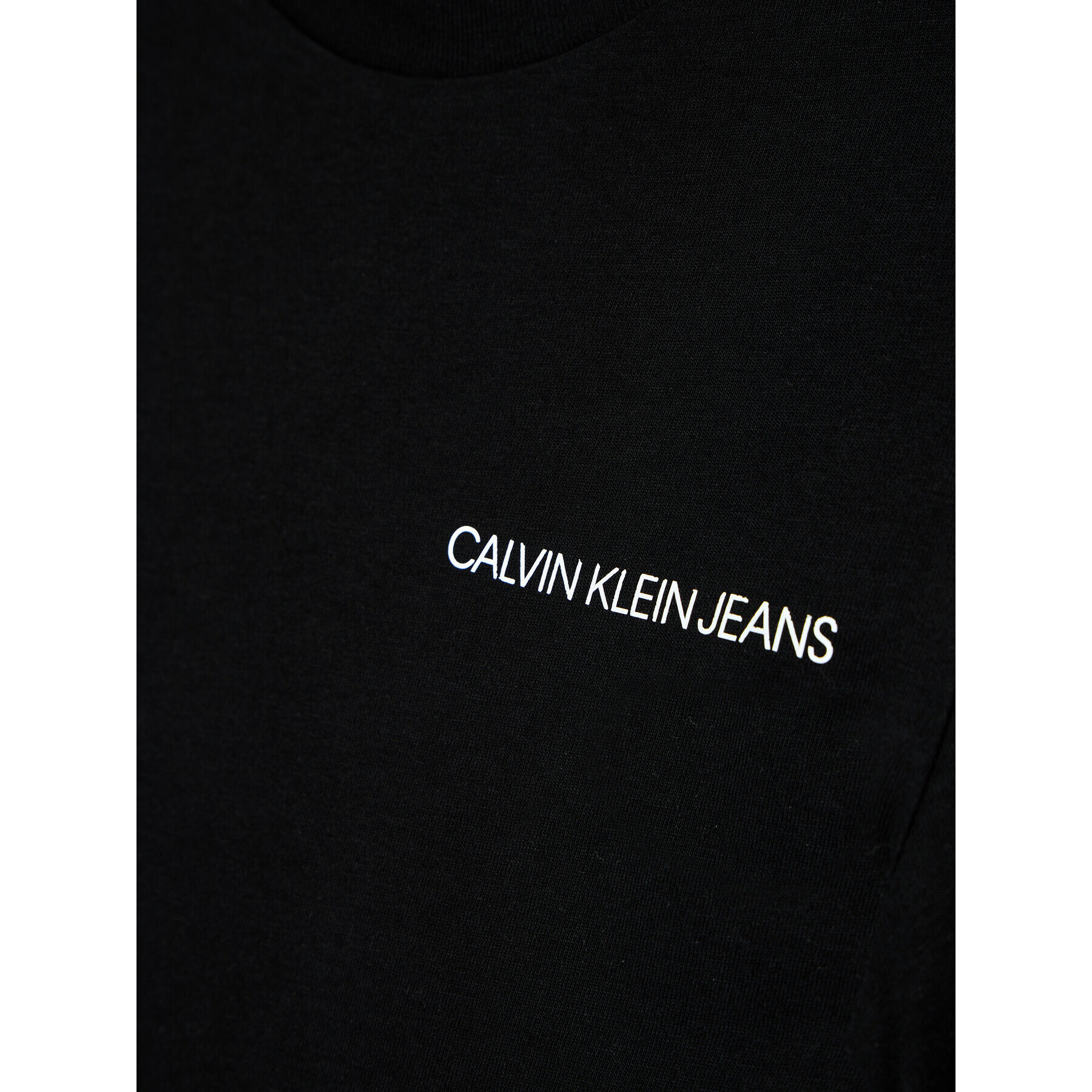 Calvin Klein Jeans Тишърт Chest Logo IB0IB00456 Черен Regular Fit - Pepit.bg