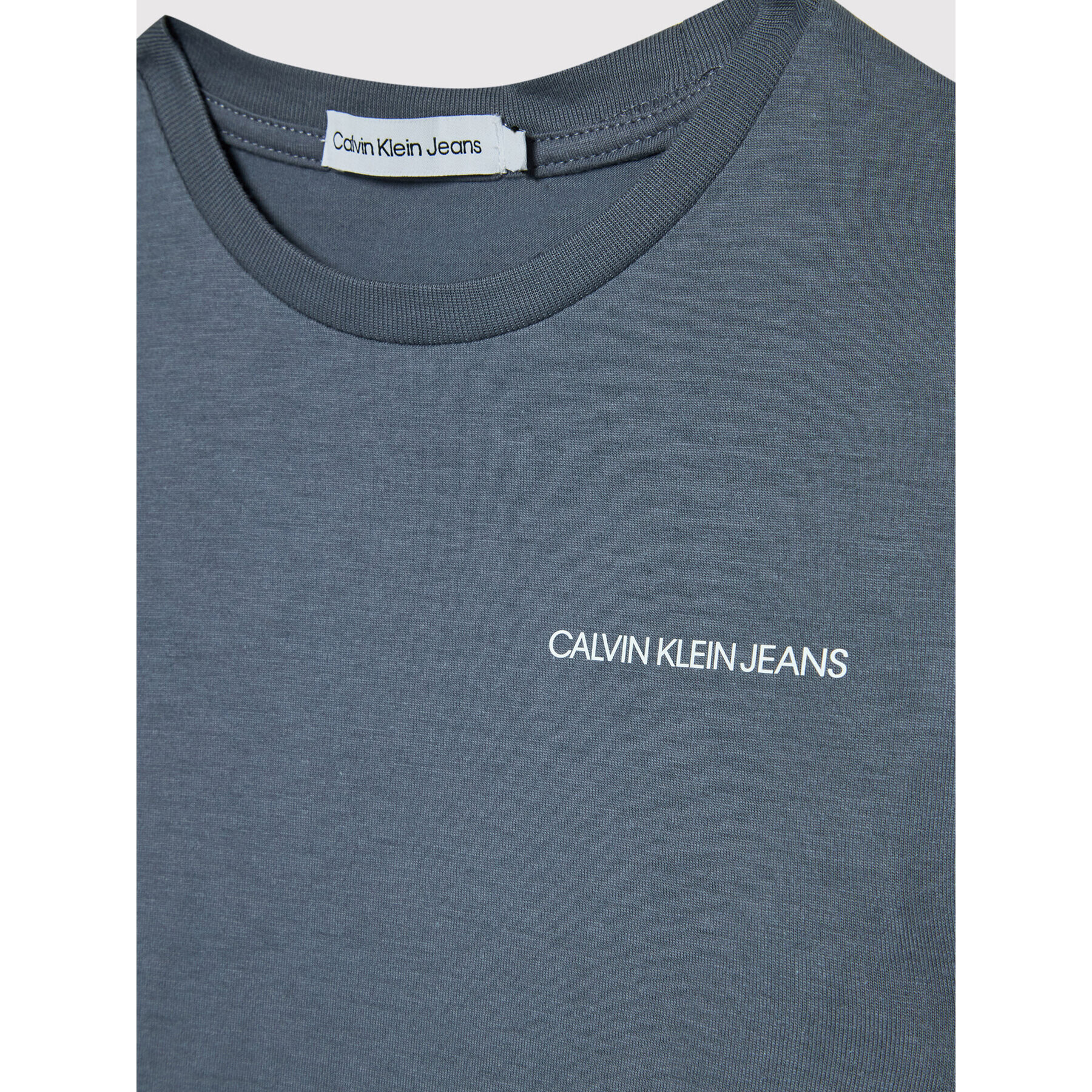 Calvin Klein Jeans Тишърт Chest Logo IB0IB00456 Сив Regular Fit - Pepit.bg