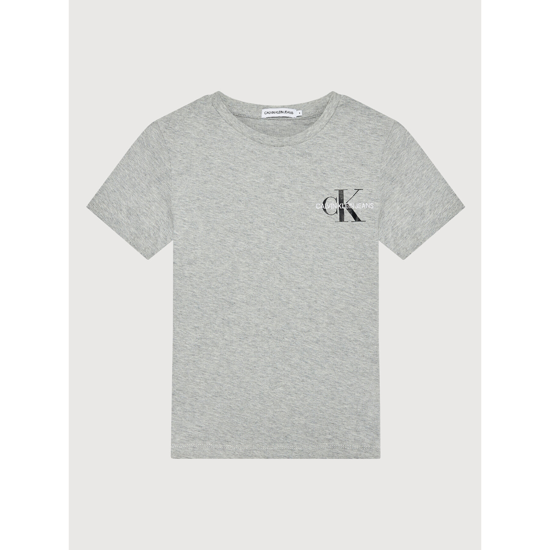 Calvin Klein Jeans Тишърт Chest Monogram IB0IB00612 Сив Regular Fit - Pepit.bg
