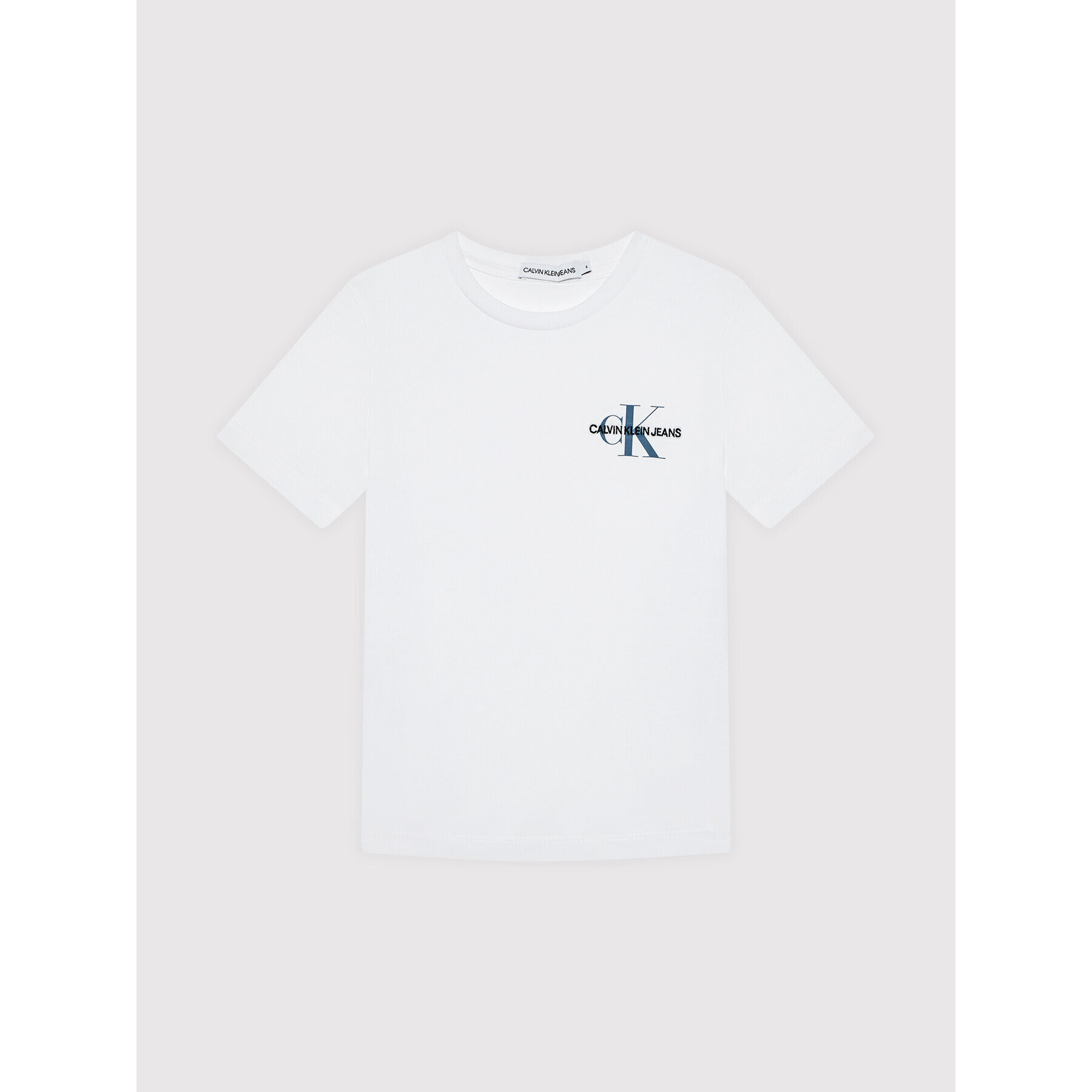 Calvin Klein Jeans Тишърт Chest Monoogram IB0IB00612 Бял Regular Fit - Pepit.bg