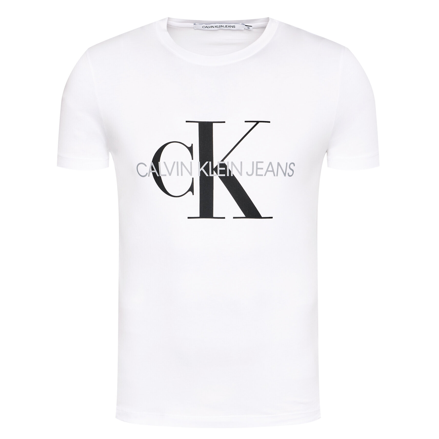 Calvin Klein Jeans Тишърт Core Monogram Logo J30J314314 Бял Regular Fit - Pepit.bg