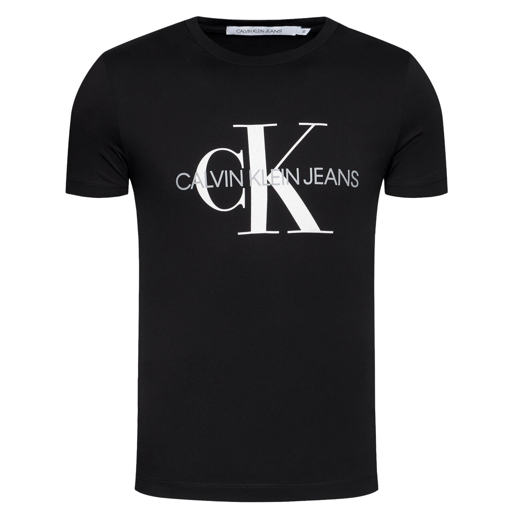 Calvin Klein Jeans Тишърт Core Monogram Logo J30J314314 Черен Slim Fit - Pepit.bg