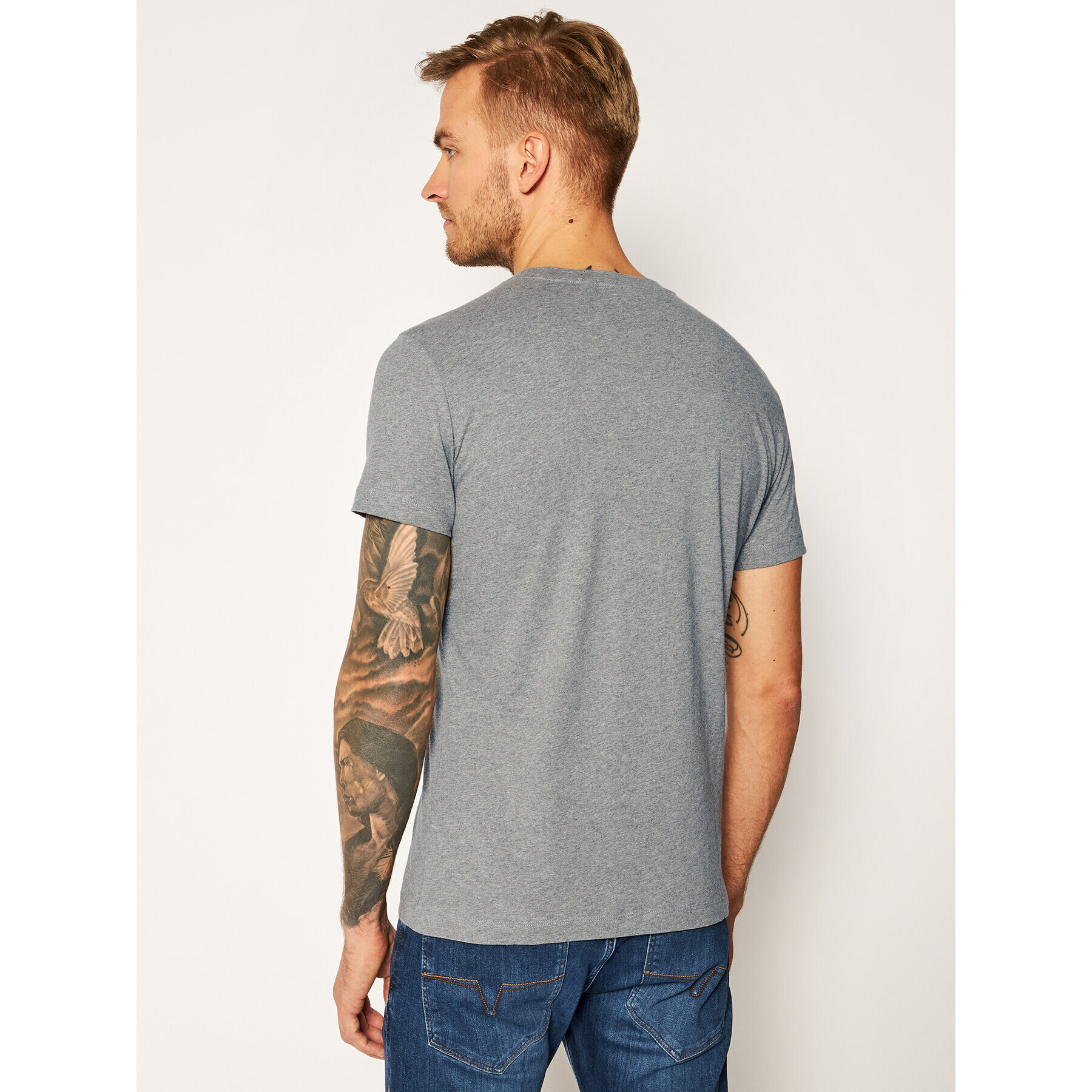 Calvin Klein Jeans Тишърт Core Monogram Logo J30J314314 Сив Regular Fit - Pepit.bg