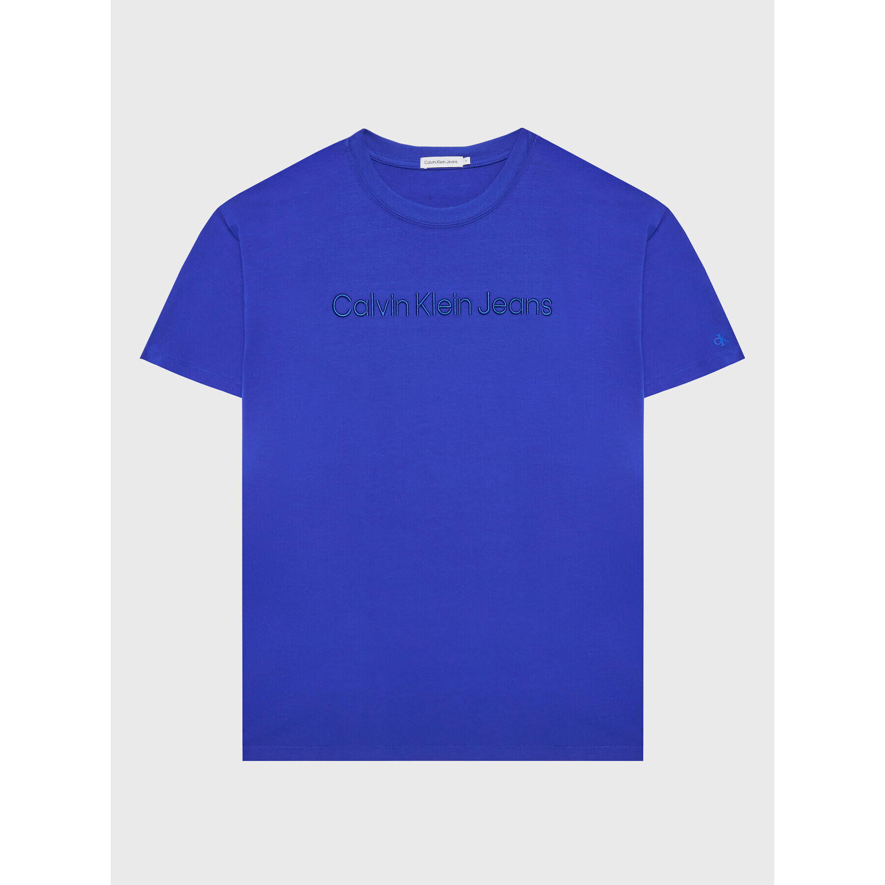 Calvin Klein Jeans Тишърт Embroidery Logo IB0IB01563 Син Regular Fit - Pepit.bg