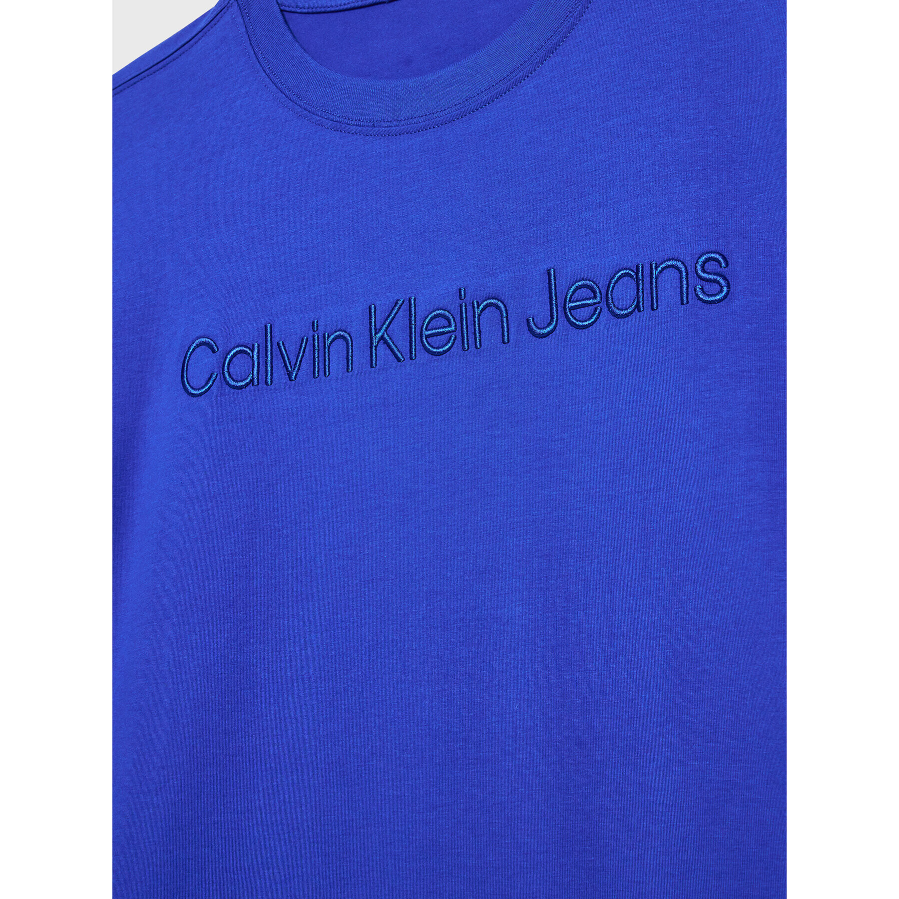 Calvin Klein Jeans Тишърт Embroidery Logo IB0IB01563 Син Regular Fit - Pepit.bg