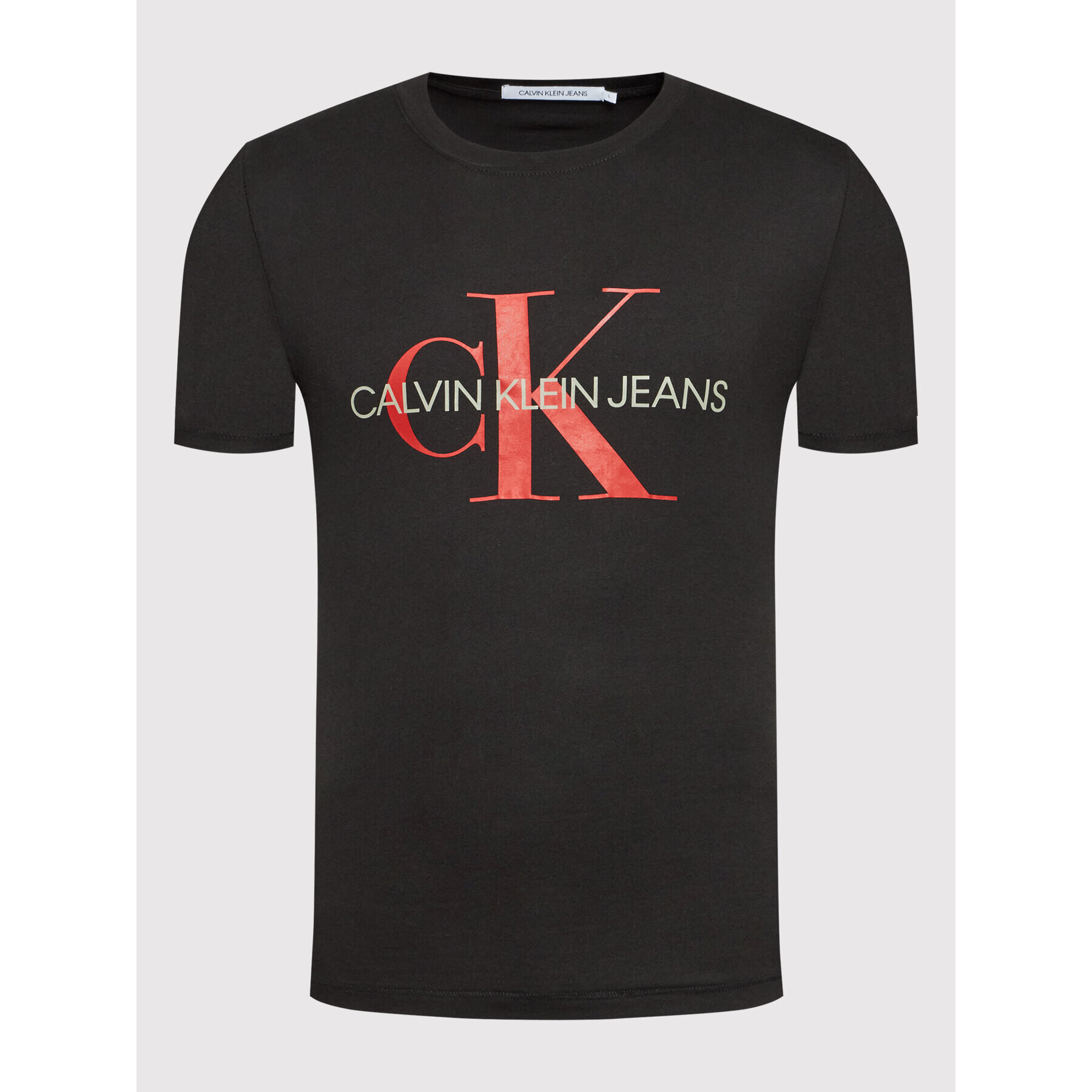 Calvin Klein Jeans Тишърт Essential J30J317065 Черен Regular Fit - Pepit.bg