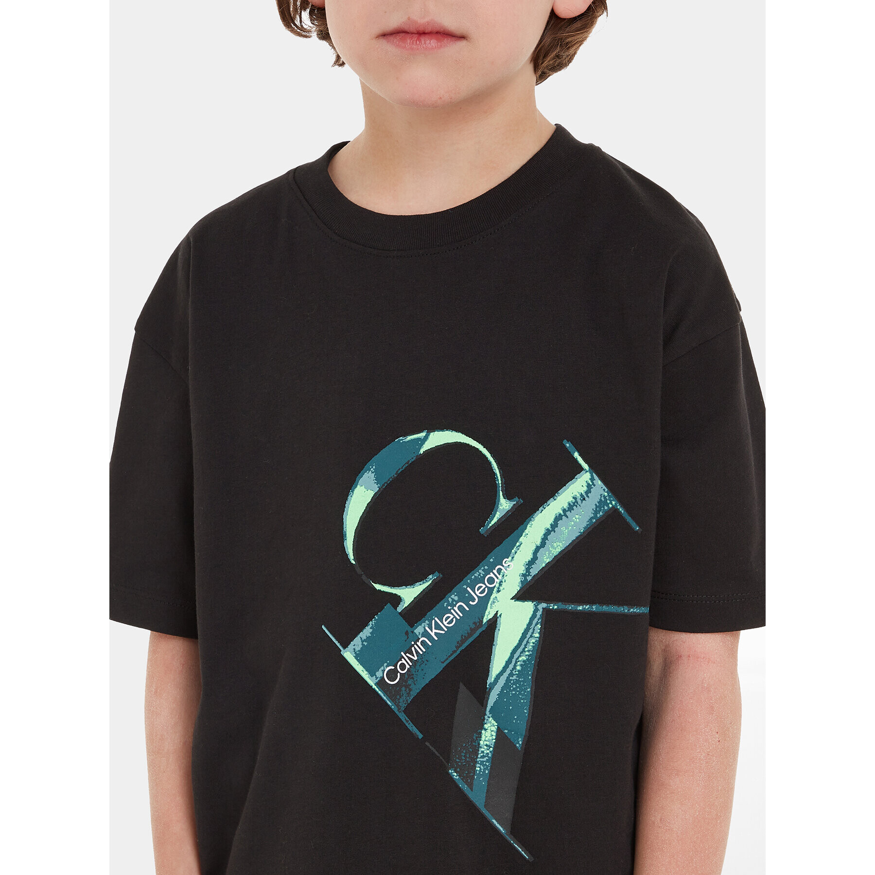 Calvin Klein Jeans Тишърт Hyper Real IB0IB01884 Черен Regular Fit - Pepit.bg