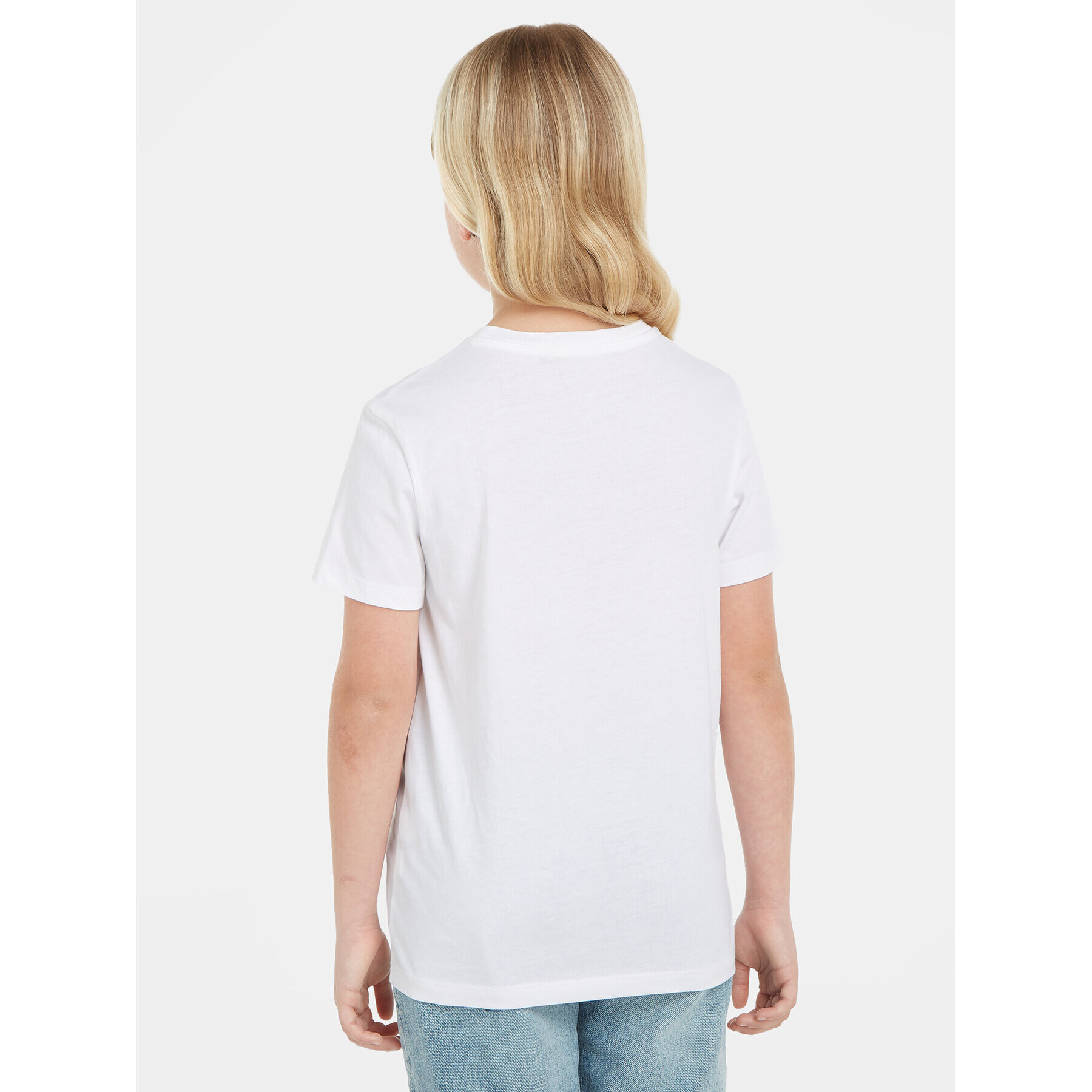 Calvin Klein Jeans Тишърт Hyper Spray Monogram IU0IU00522 Бял Regular Fit - Pepit.bg