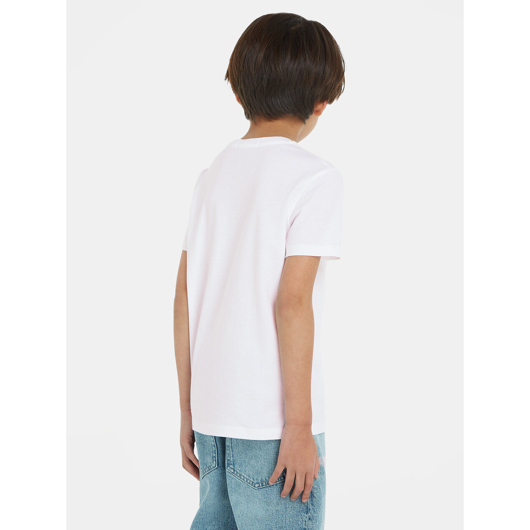 Calvin Klein Jeans Тишърт Hyper Spray Monogram IU0IU00522 Бял Regular Fit - Pepit.bg