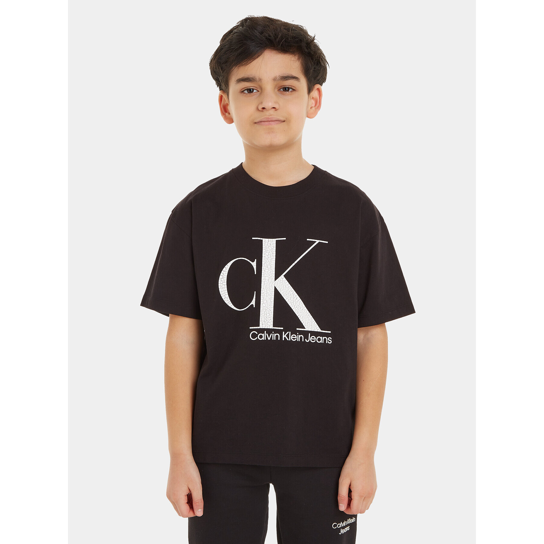 Calvin Klein Jeans Тишърт IB0IB01899 Черен Regular Fit - Pepit.bg