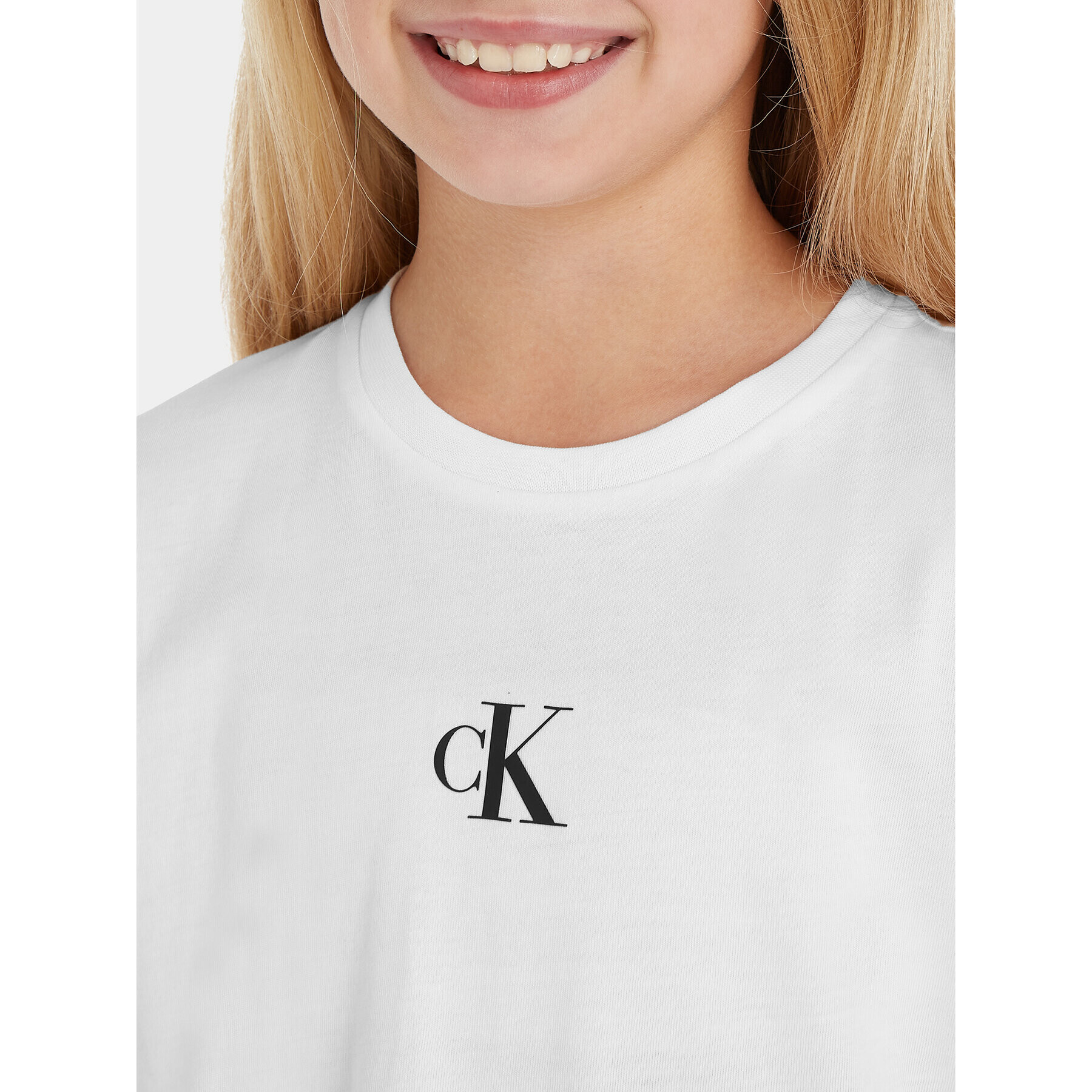 Calvin Klein Jeans Тишърт IG0IG02136 Бял Boxy Fit - Pepit.bg