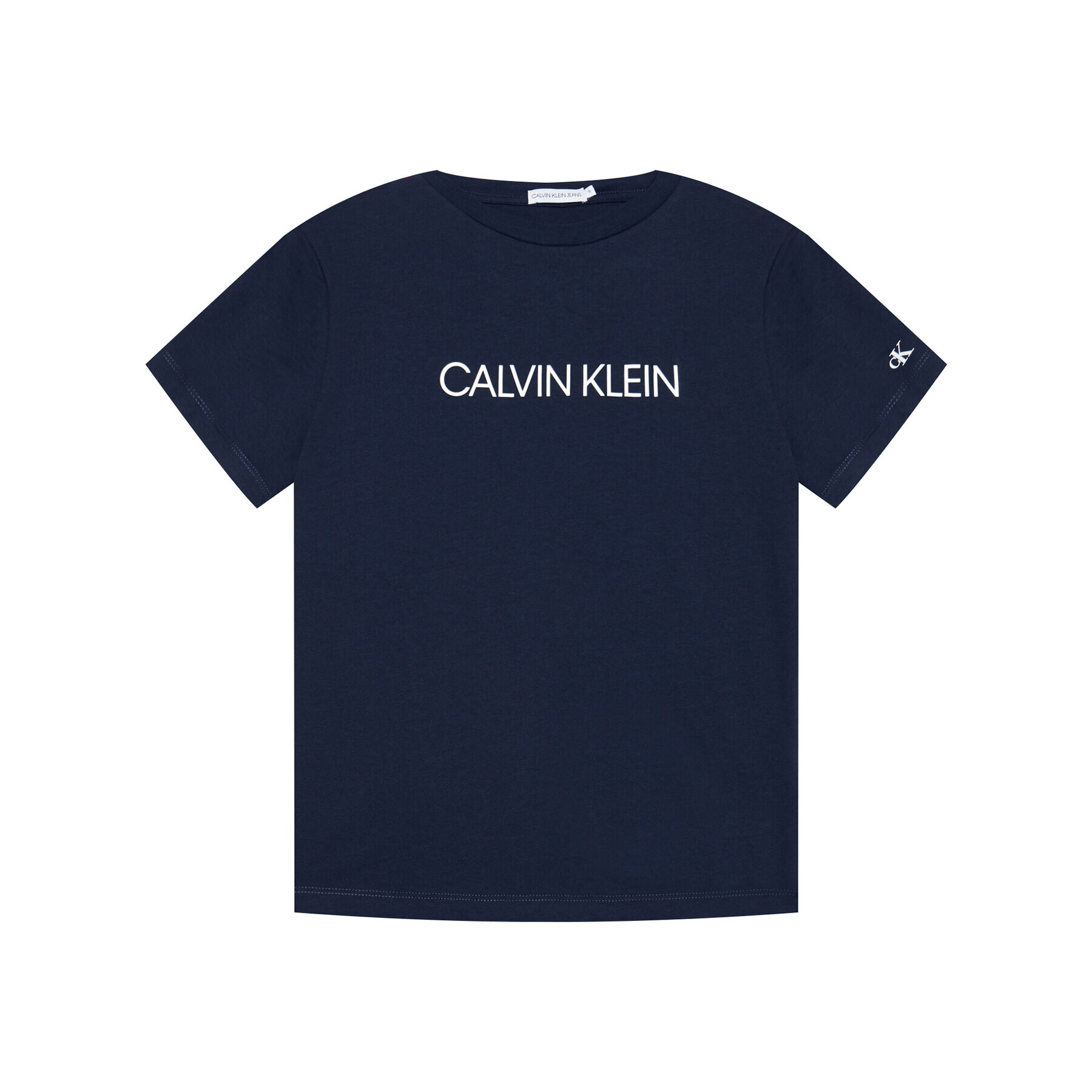 Calvin Klein Jeans Тишърт Institutional IB0IB00347 Тъмносин Regular Fit - Pepit.bg