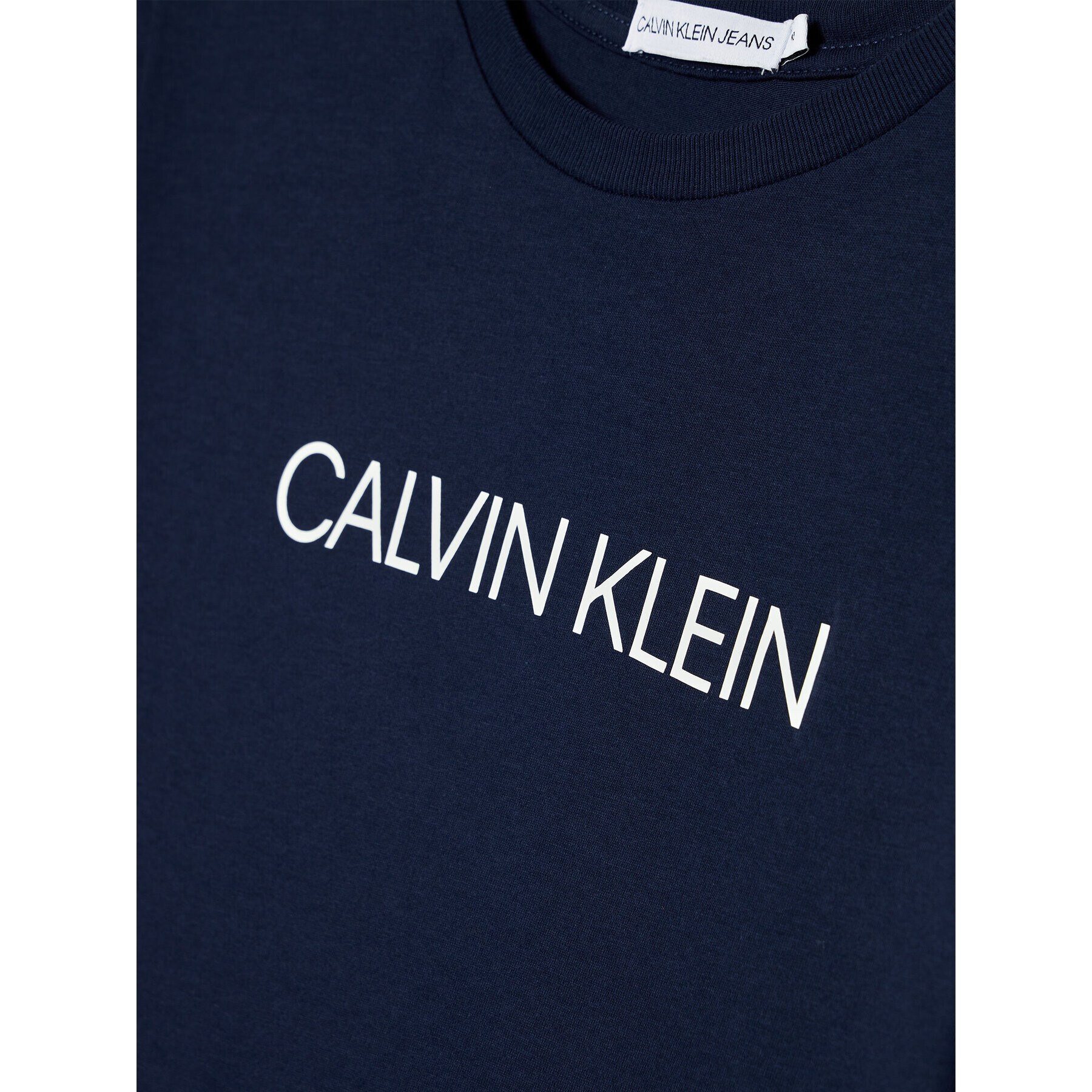 Calvin Klein Jeans Тишърт Institutional IB0IB00347 Тъмносин Regular Fit - Pepit.bg