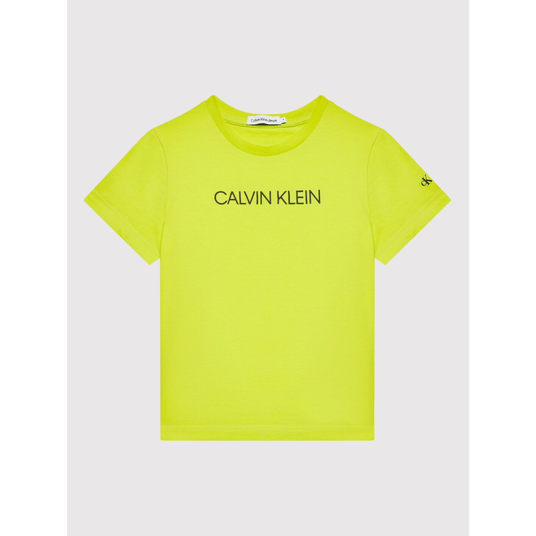 Calvin Klein Jeans Тишърт Institutional IB0IB00347 Зелен Regular Fit - Pepit.bg