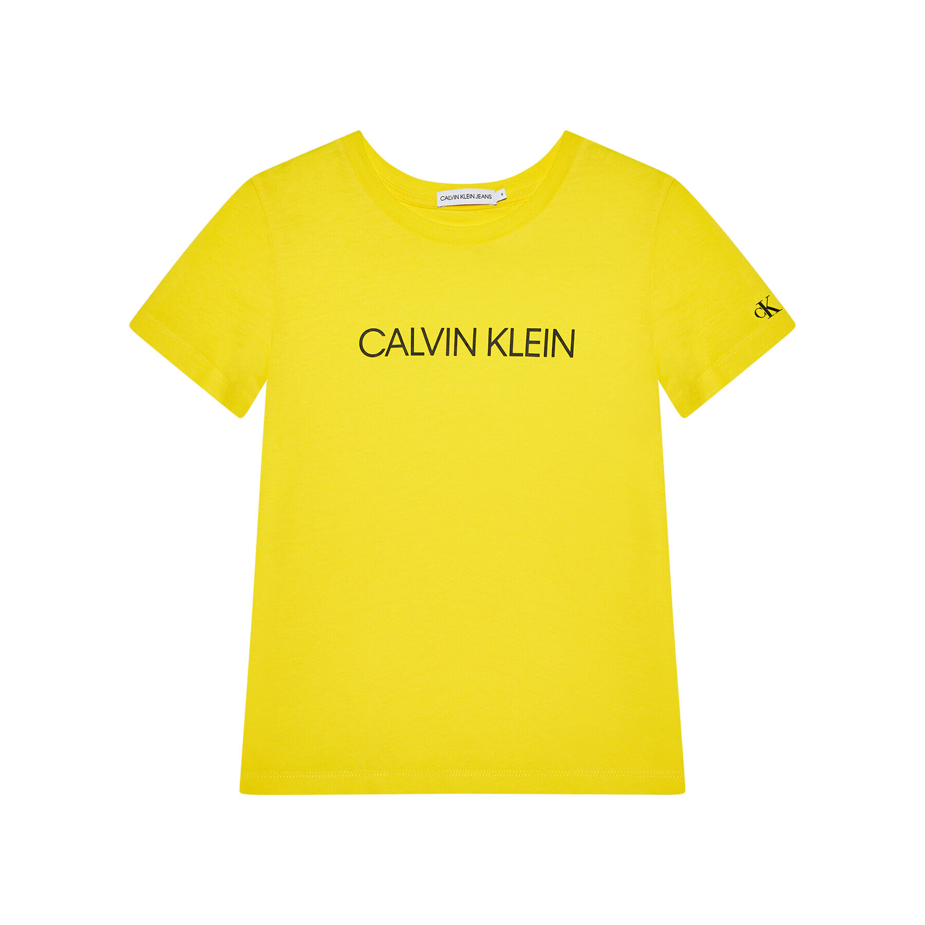 Calvin Klein Jeans Тишърт Institutional IB0IB00347 Жълт Regular Fit - Pepit.bg