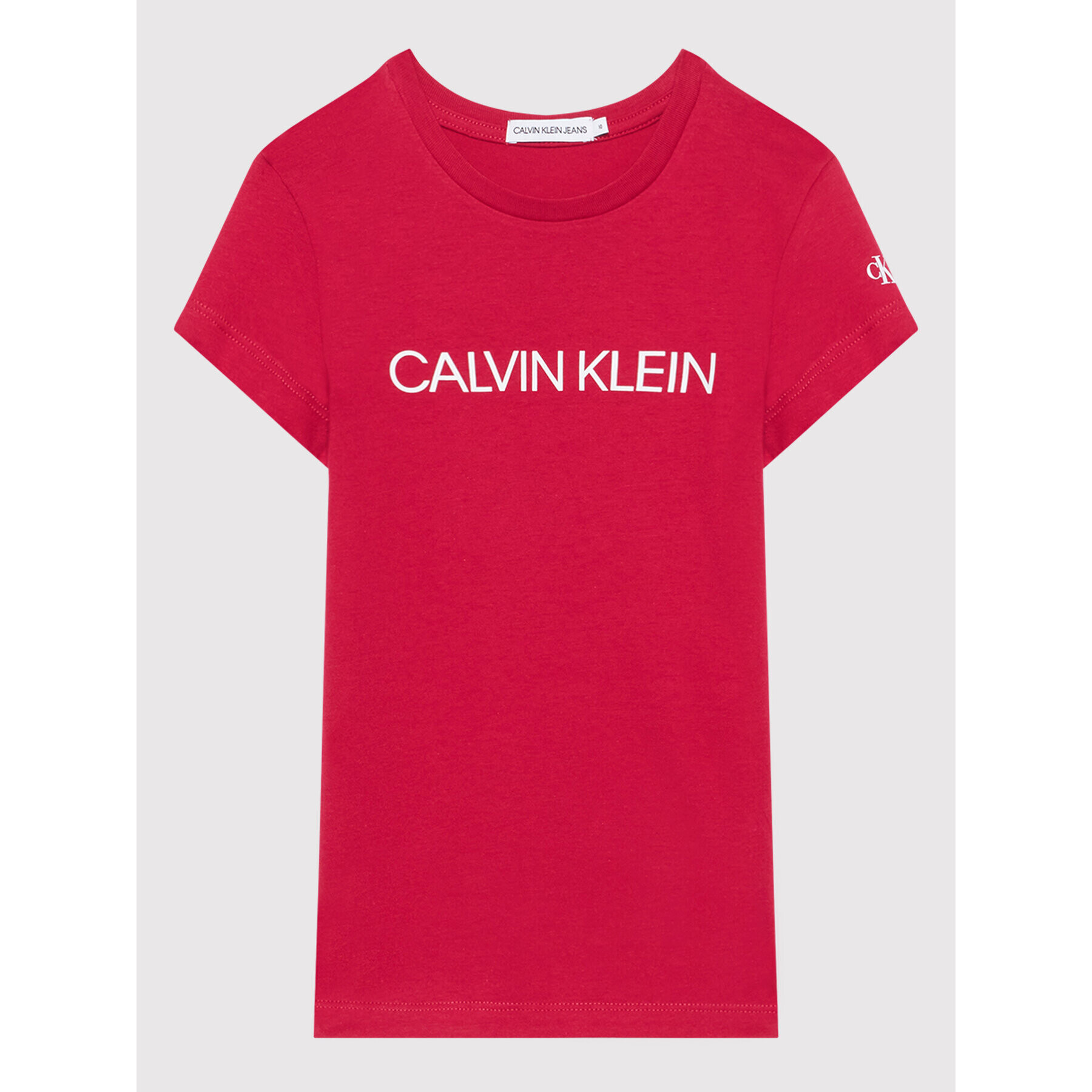 Calvin Klein Jeans Тишърт Institutional IG0IG00380 Розов Slim Fit - Pepit.bg