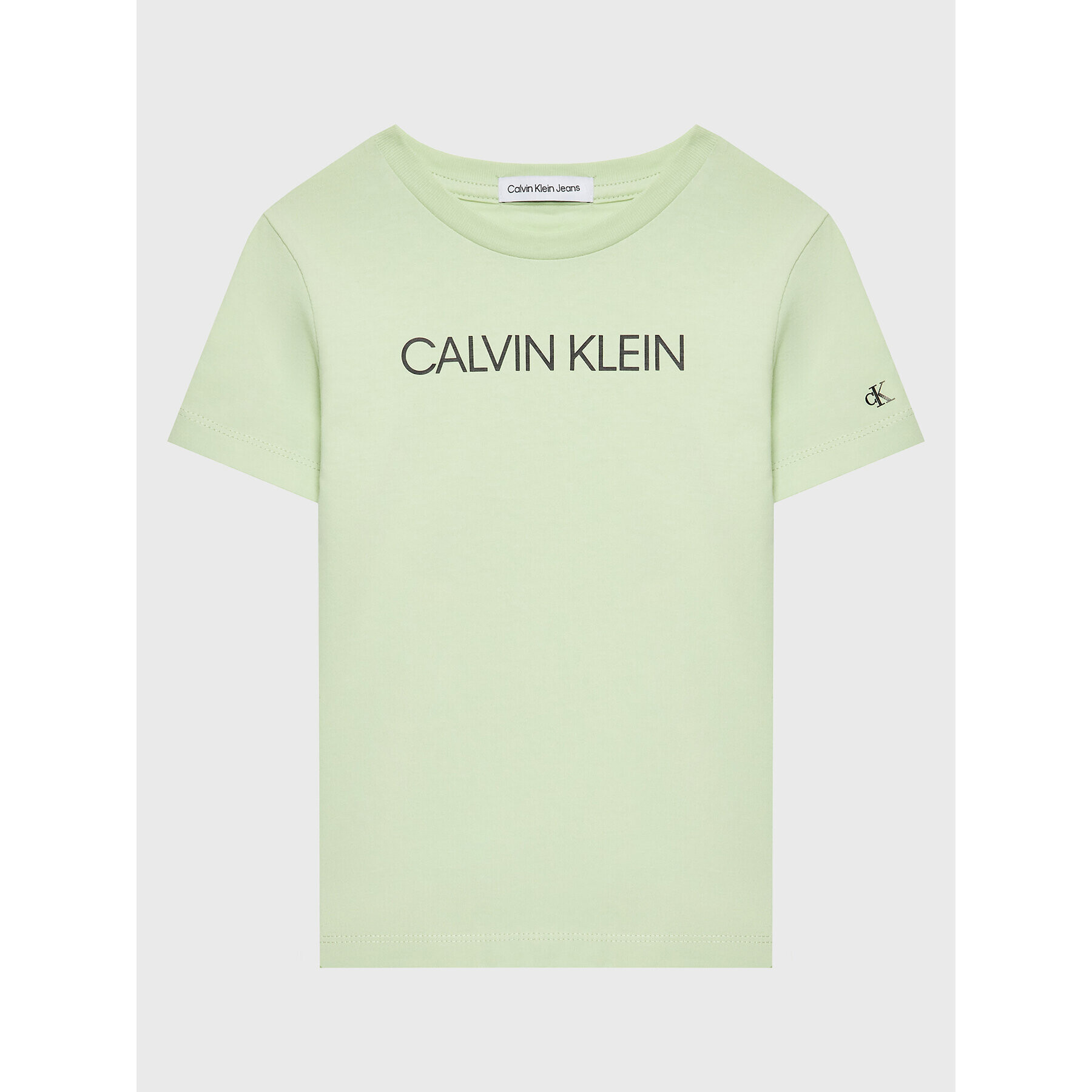 Calvin Klein Jeans Тишърт Institutional IU0IU00298 Зелен Regular Fit - Pepit.bg