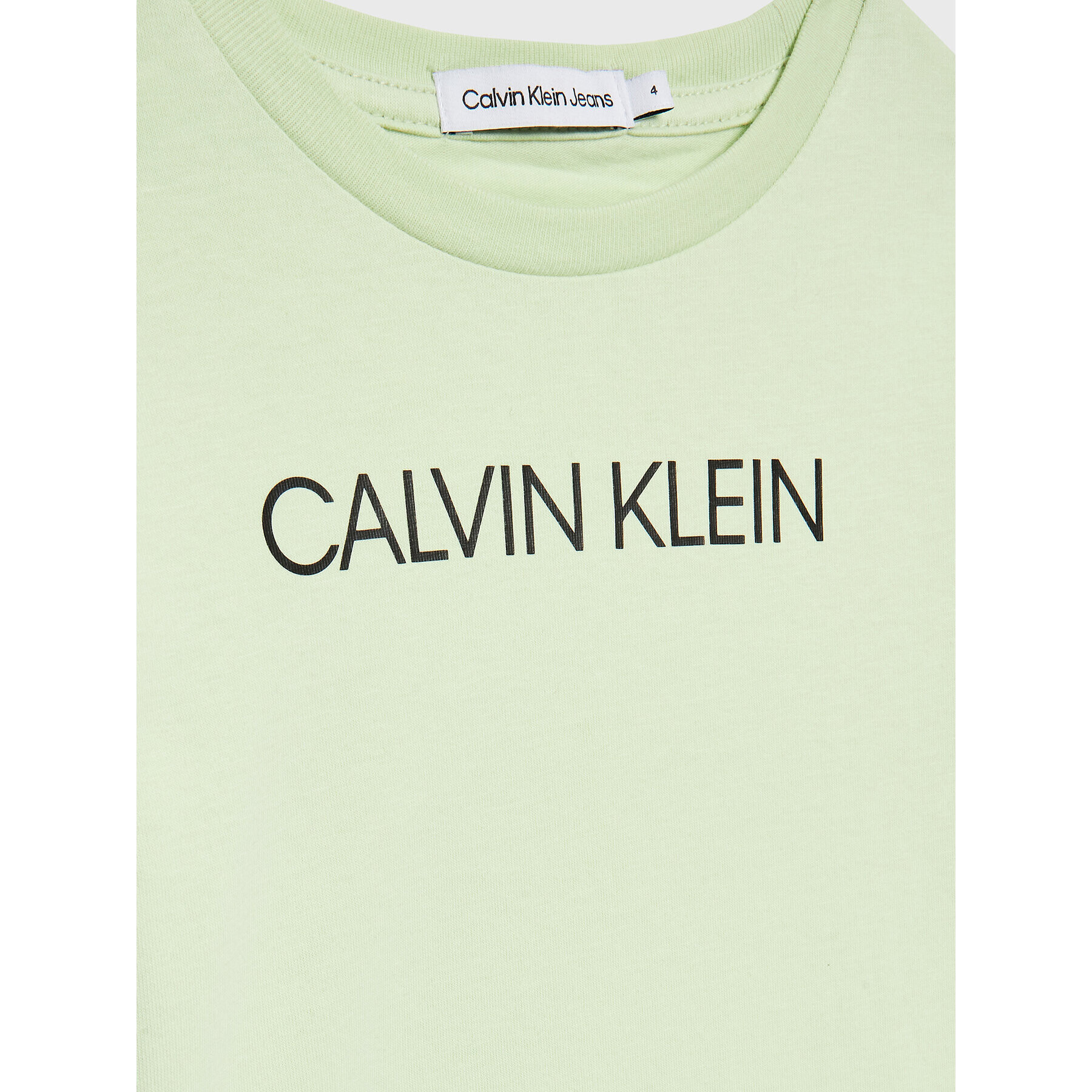 Calvin Klein Jeans Тишърт Institutional IU0IU00298 Зелен Regular Fit - Pepit.bg