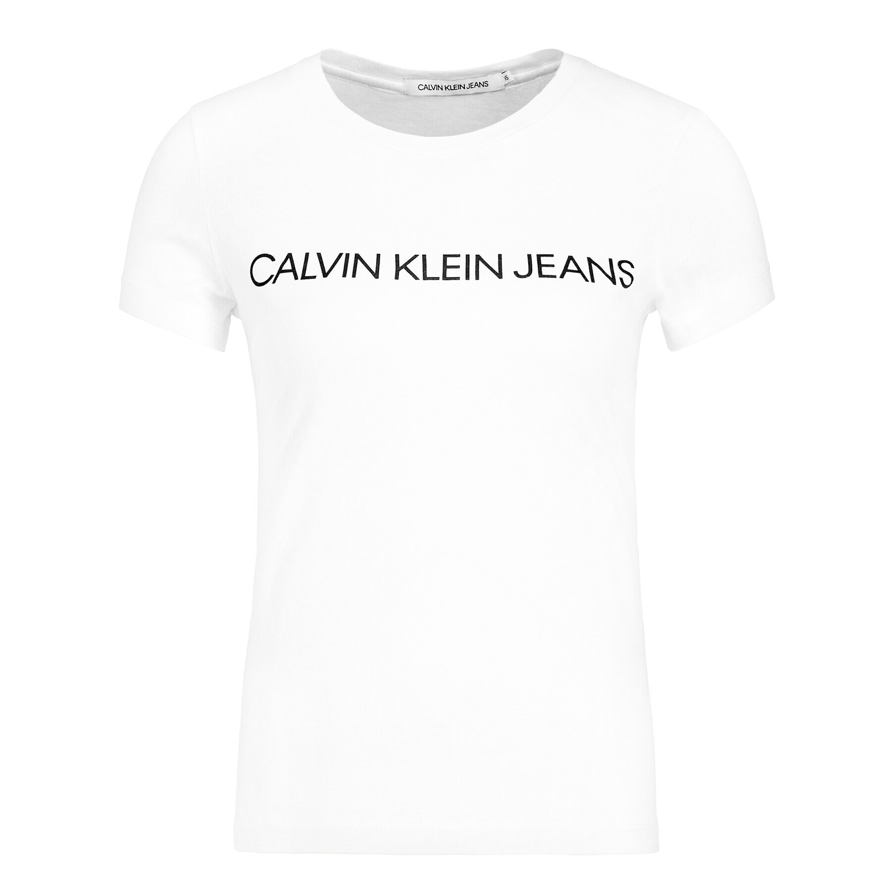 Calvin Klein Jeans Тишърт Institutional J20J207879 Бял Regular Fit - Pepit.bg