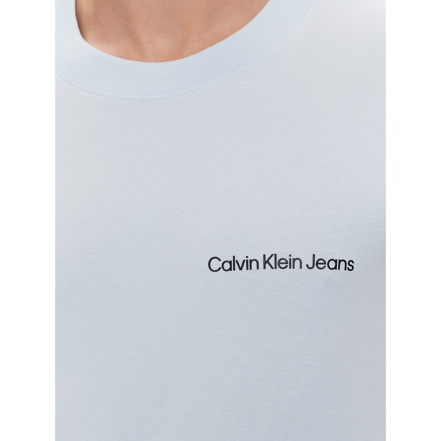 Calvin Klein Jeans Тишърт Institutional J30J324671 Син Regular Fit - Pepit.bg