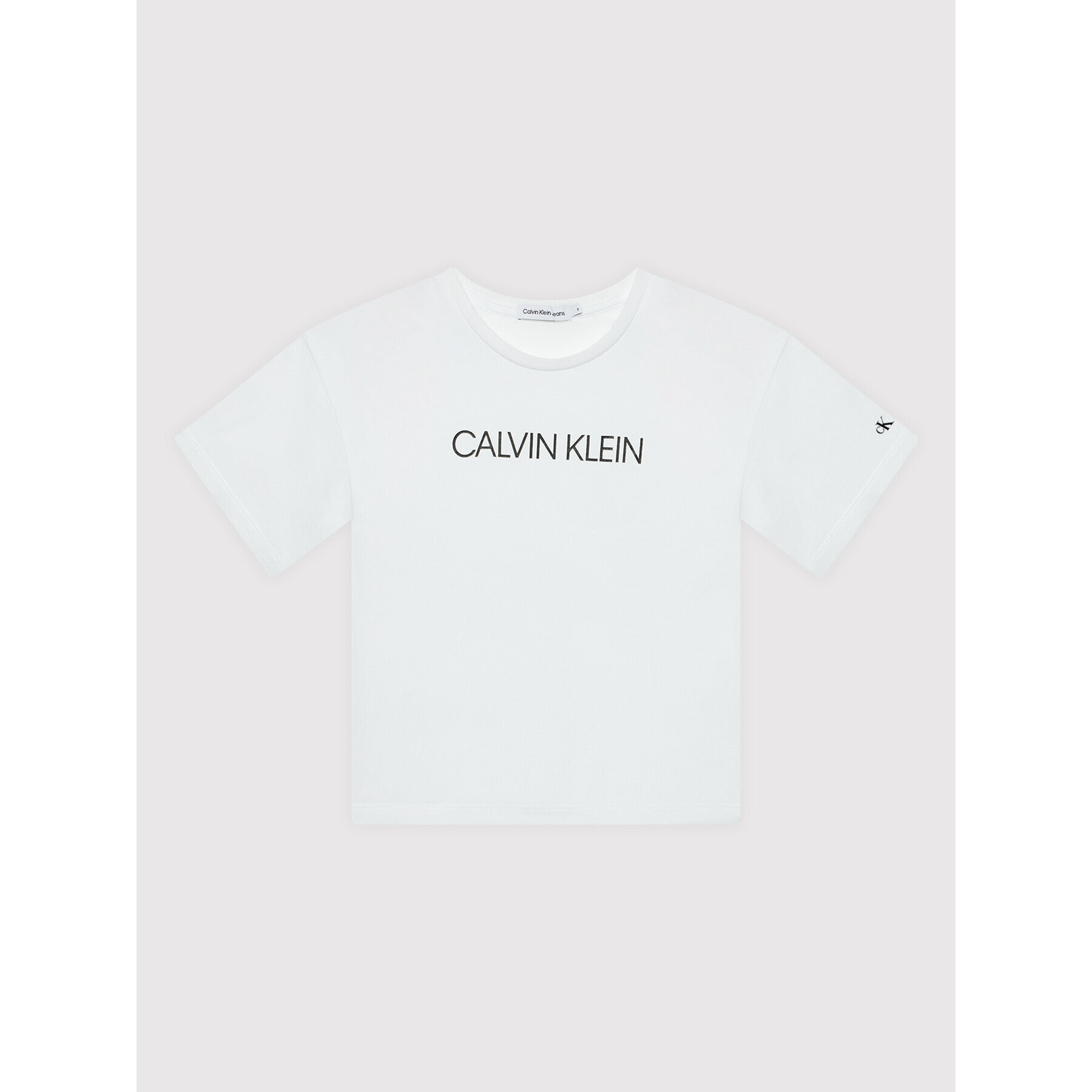 Calvin Klein Jeans Тишърт Institutional Logo Boxy IG0IG01064 Бял Boxy Fit - Pepit.bg