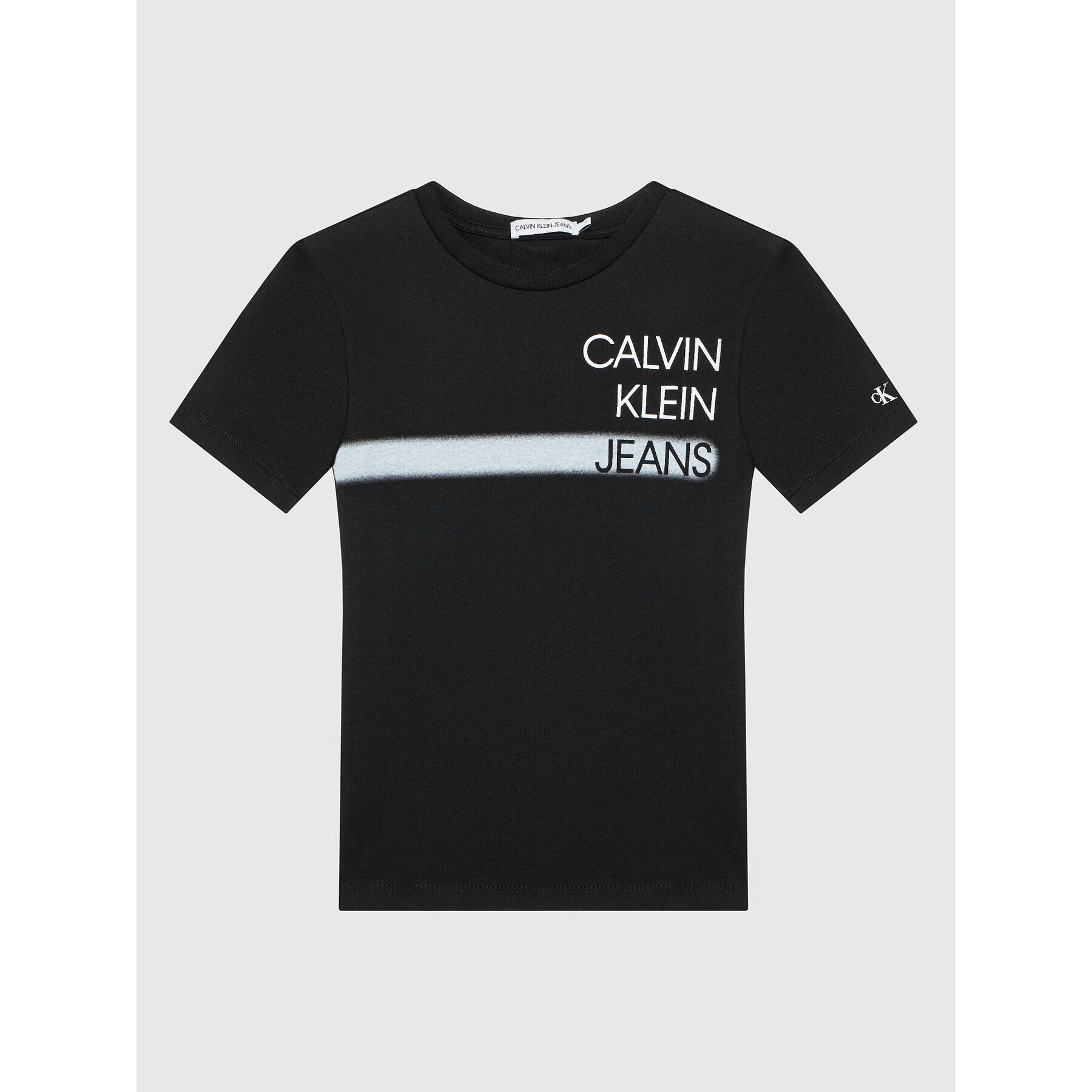 Calvin Klein Jeans Тишърт Institutional Spray IB0IB00895 Черен Regular Fit - Pepit.bg