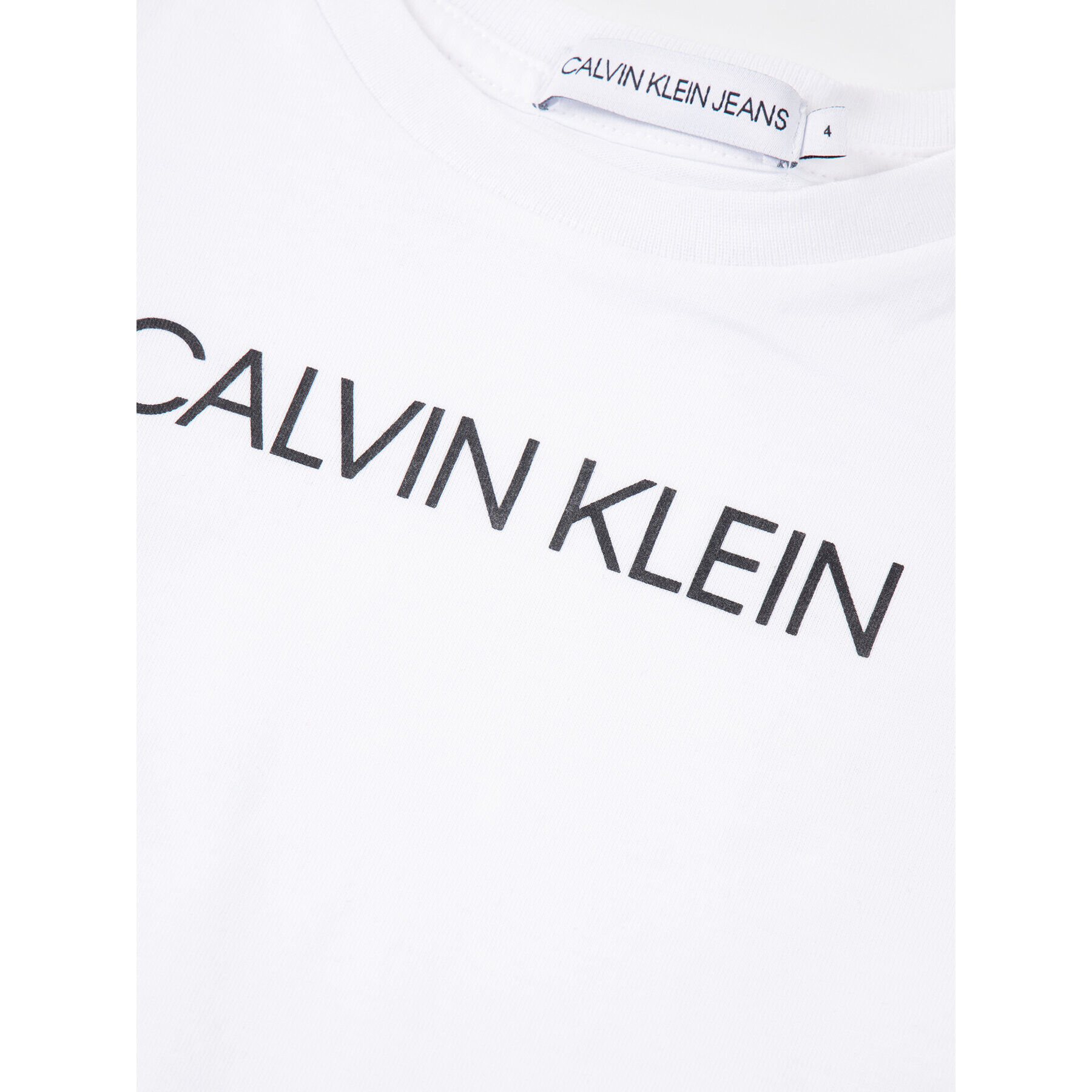 Calvin Klein Jeans Тишърт Institutional SS IB0IB00347 Бял Regular Fit - Pepit.bg