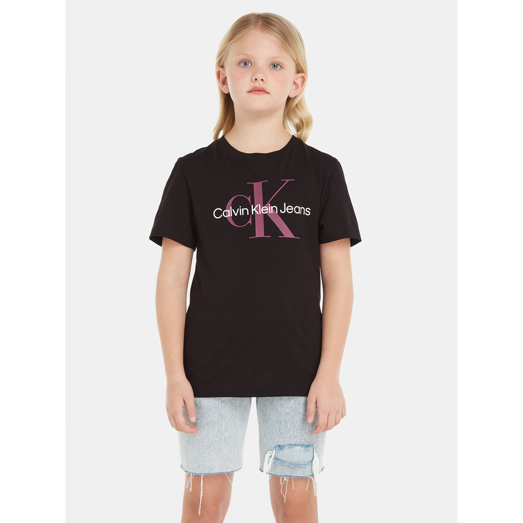 Calvin Klein Jeans Тишърт IU0IU00460 Черен Regular Fit - Pepit.bg