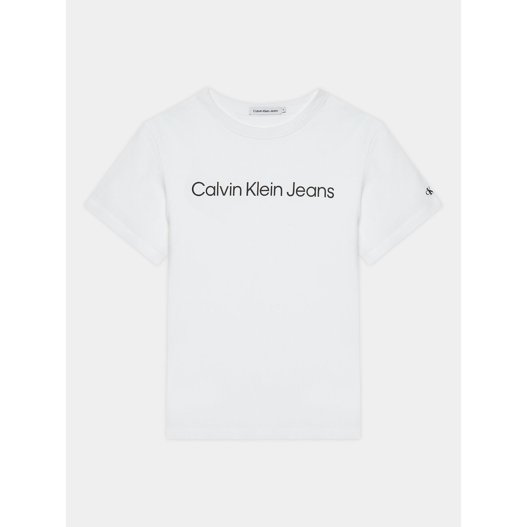 Calvin Klein Jeans Тишърт IU0IU00599 D Бял Regular Fit - Pepit.bg
