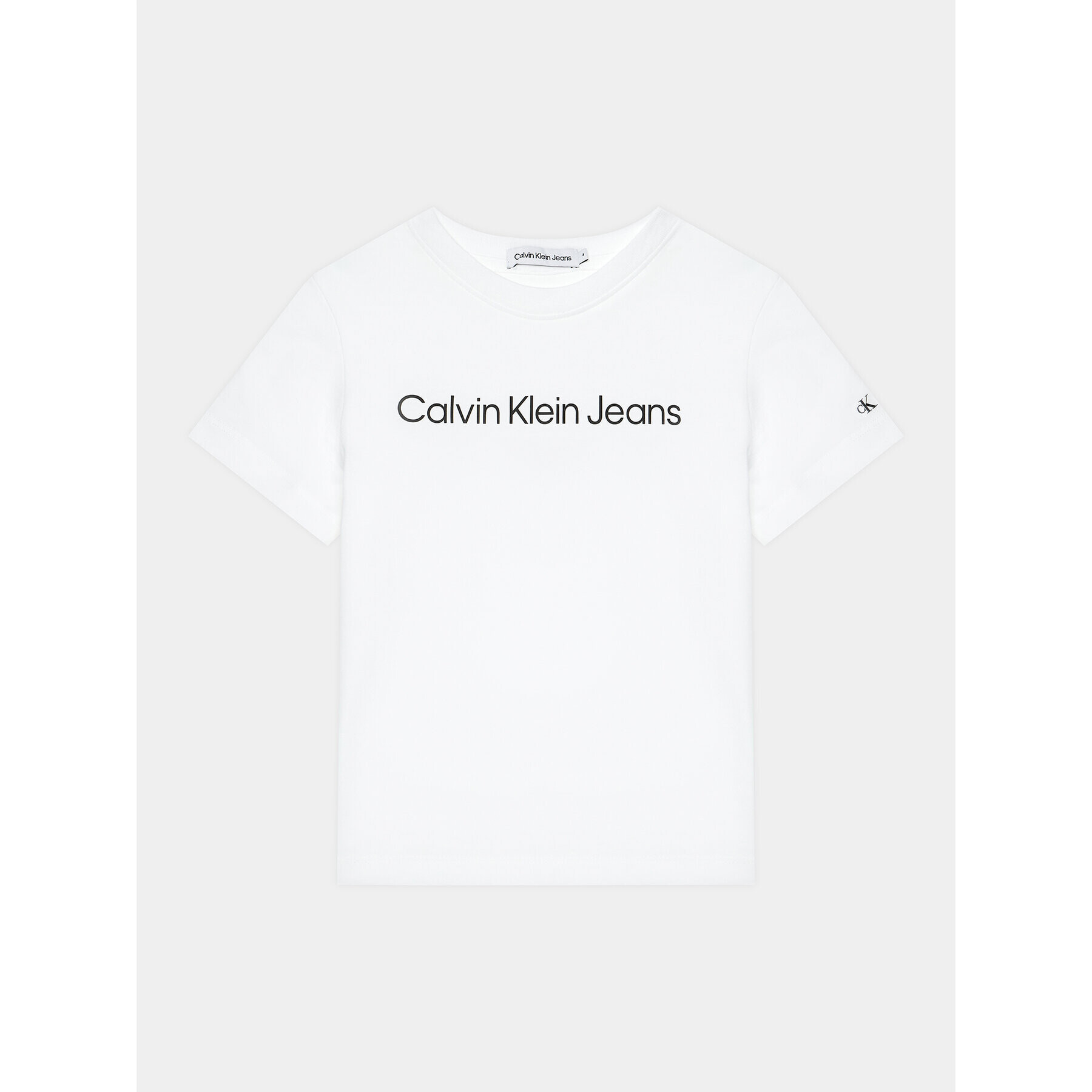 Calvin Klein Jeans Тишърт IU0IU00599 M Бял Regular Fit - Pepit.bg