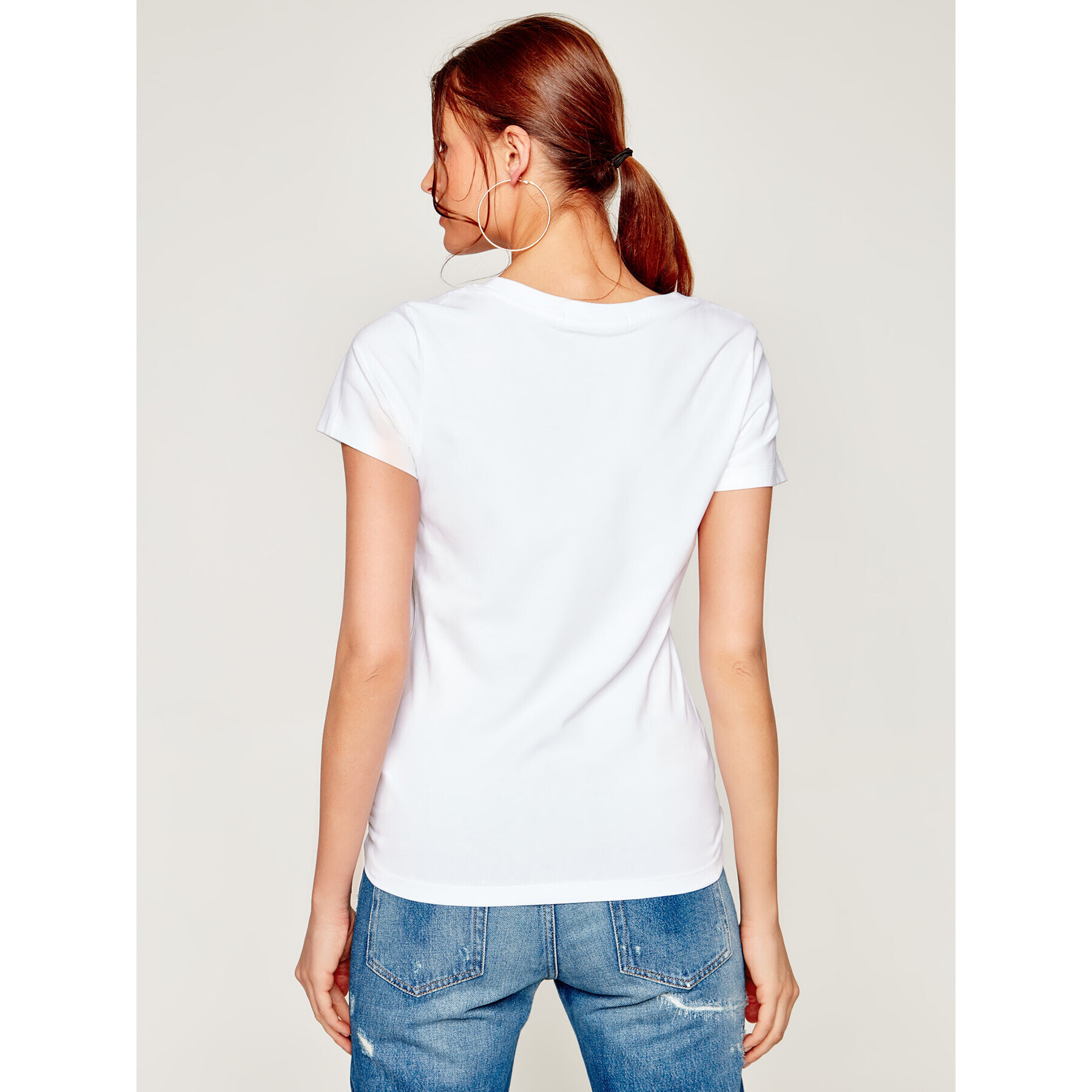 Calvin Klein Jeans Тишърт J20J213716 Бял Regular Fit - Pepit.bg