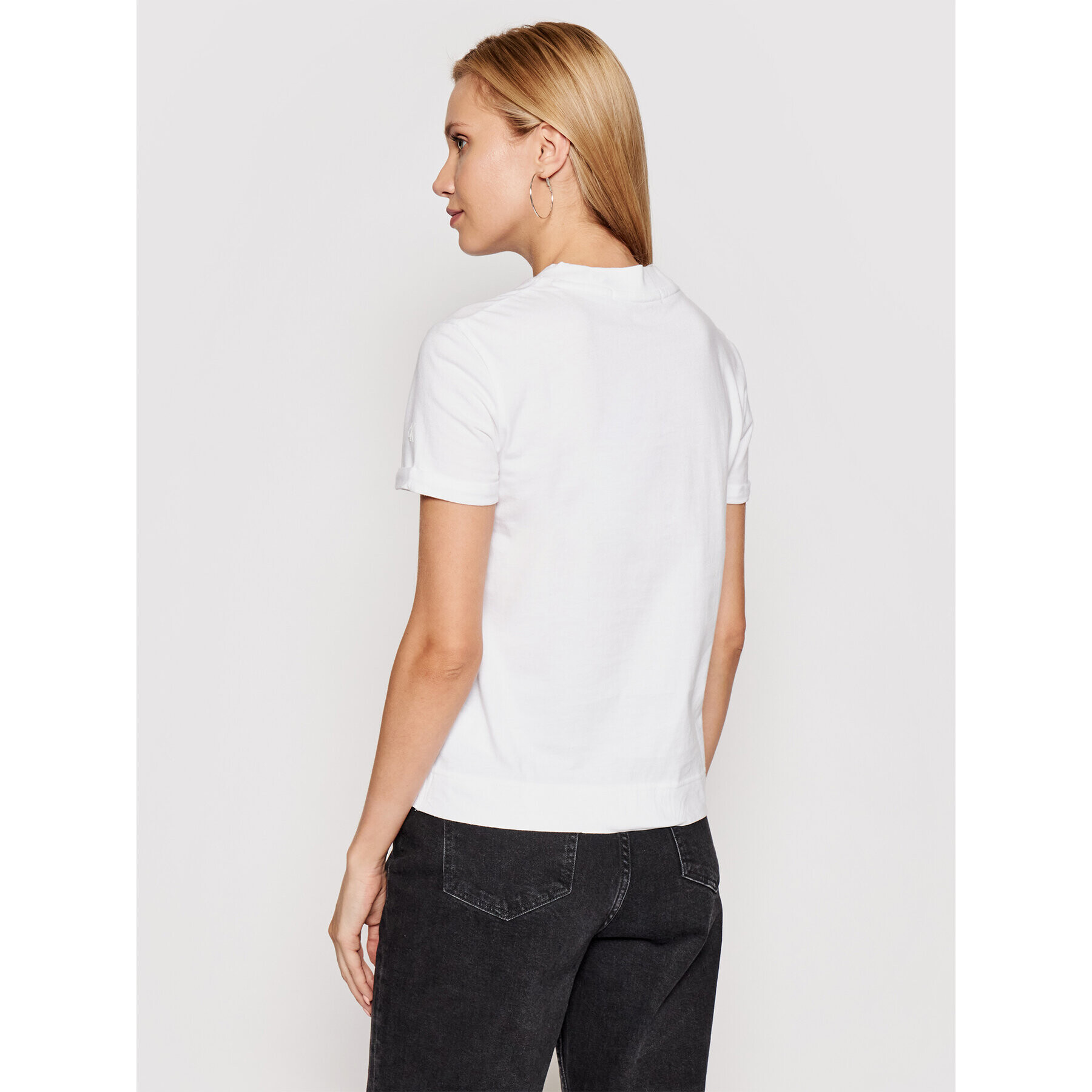 Calvin Klein Jeans Тишърт J20J215614 Бял Regular Fit - Pepit.bg
