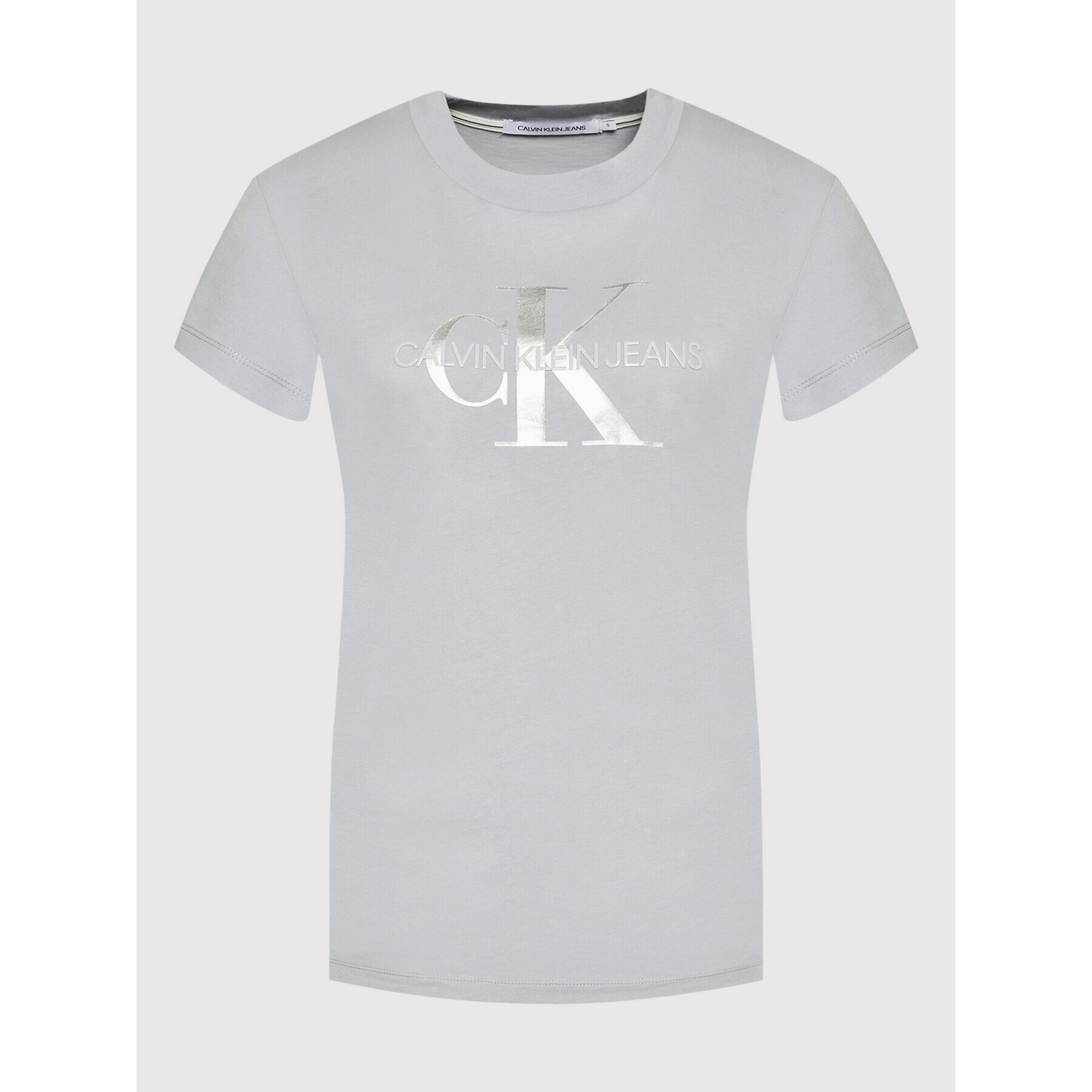 Calvin Klein Jeans Тишърт J20J216808 Сив Regular Fit - Pepit.bg
