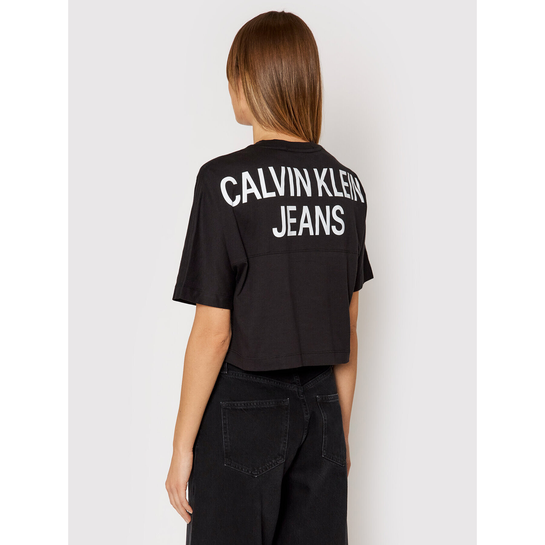 Calvin Klein Jeans Тишърт J20J217567 Черен Regular Fit - Pepit.bg