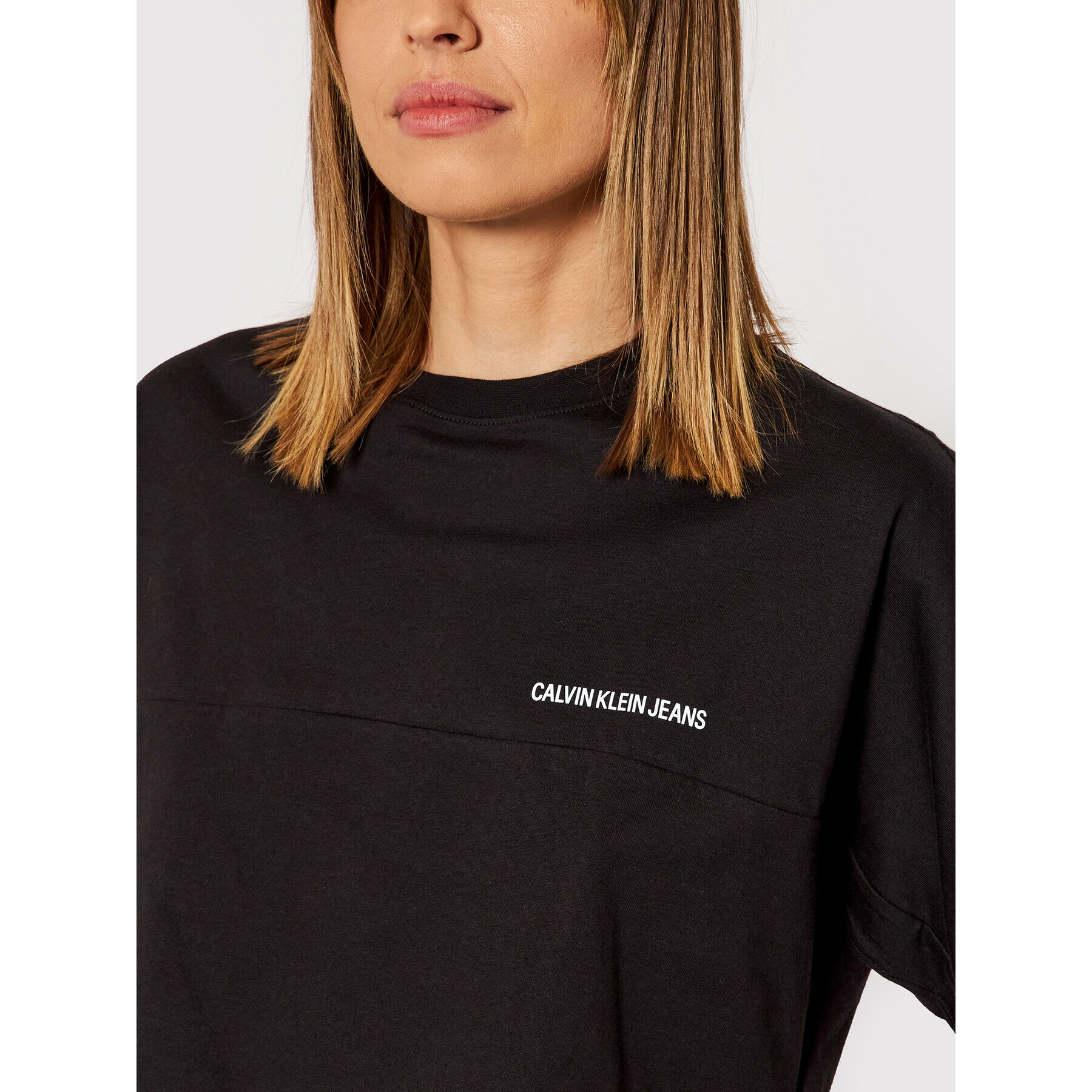 Calvin Klein Jeans Тишърт J20J217567 Черен Regular Fit - Pepit.bg