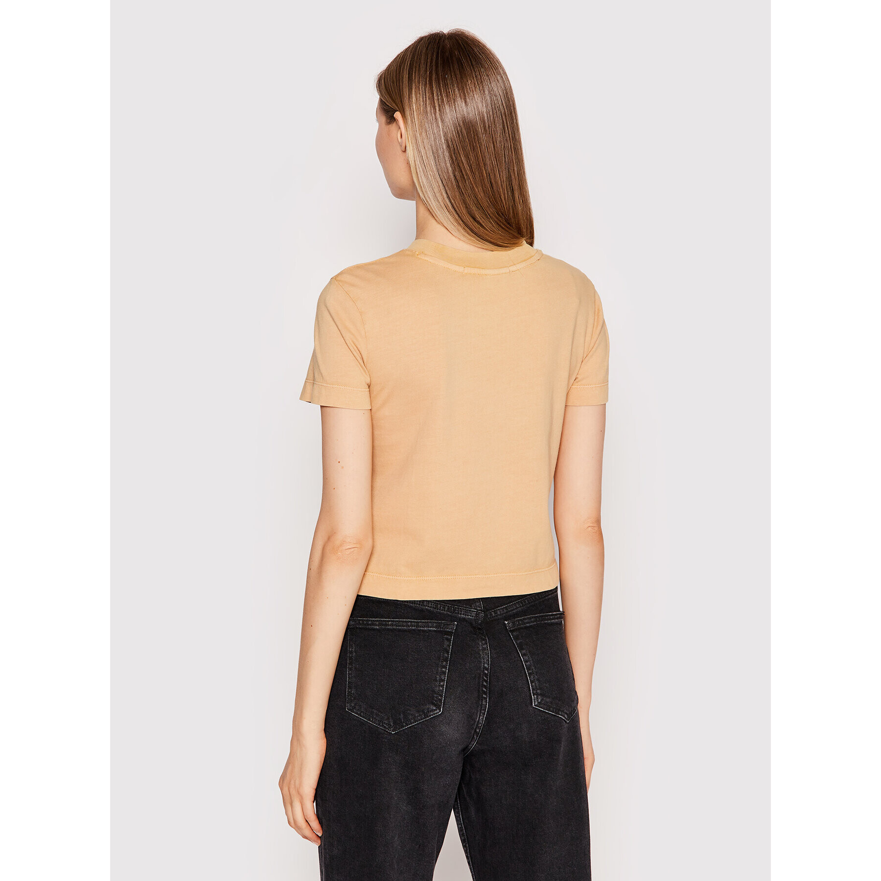 Calvin Klein Jeans Тишърт J20J218251 Бежов Regular Fit - Pepit.bg