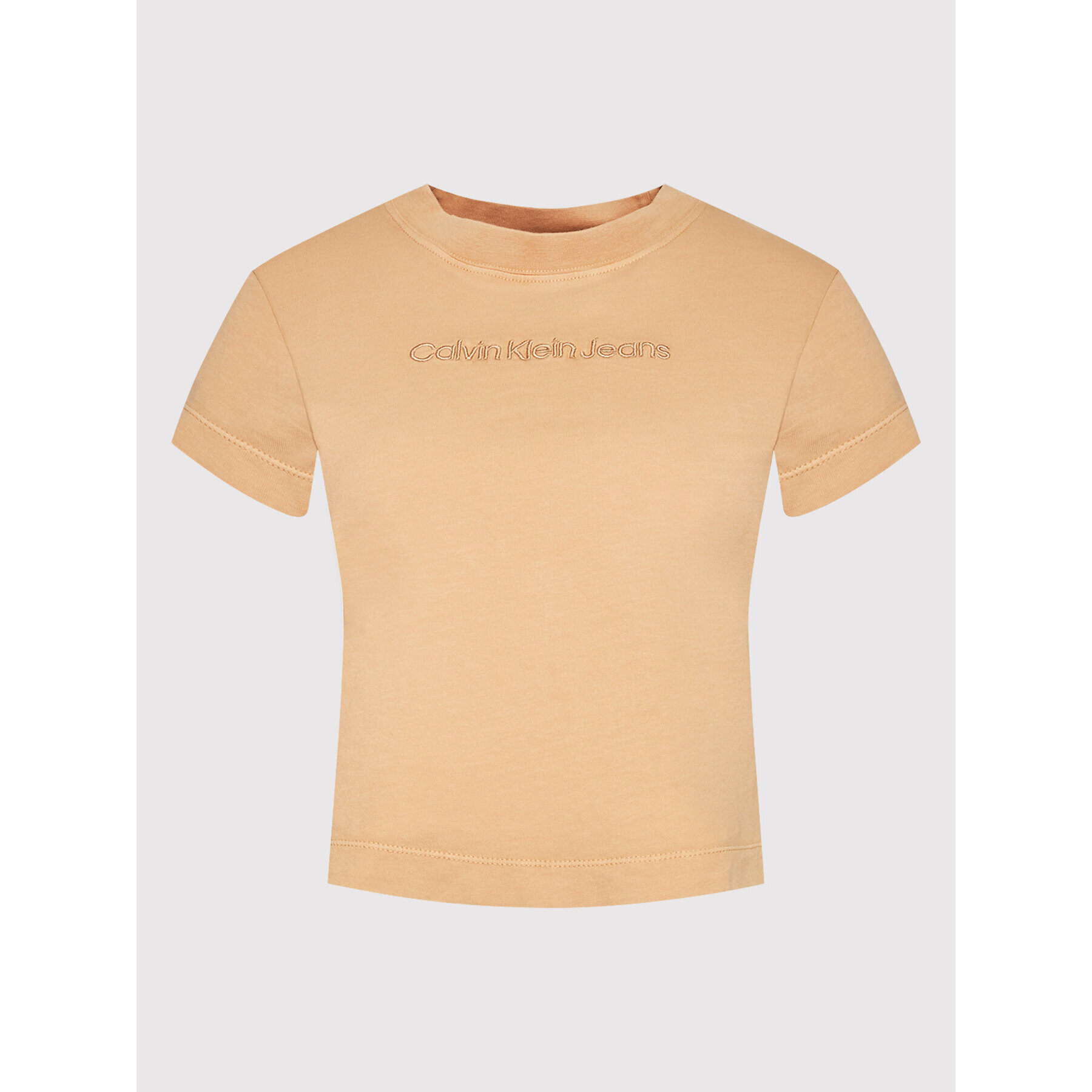 Calvin Klein Jeans Тишърт J20J218251 Бежов Regular Fit - Pepit.bg