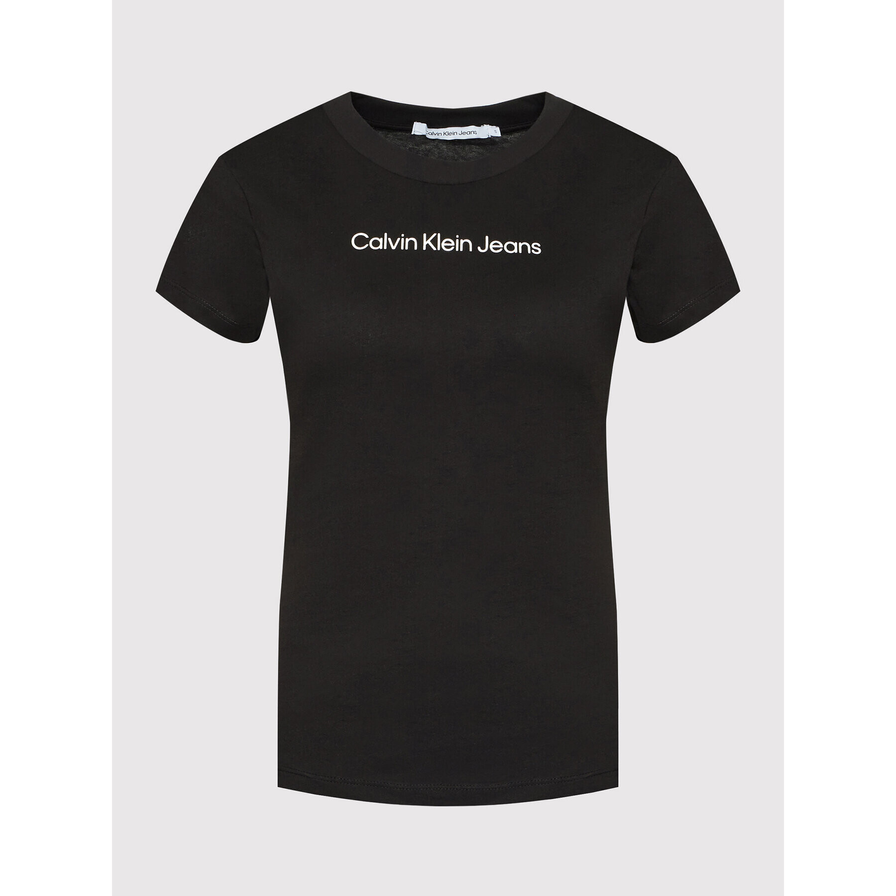 Calvin Klein Jeans Тишърт J20J218263 Черен Slim Fit - Pepit.bg