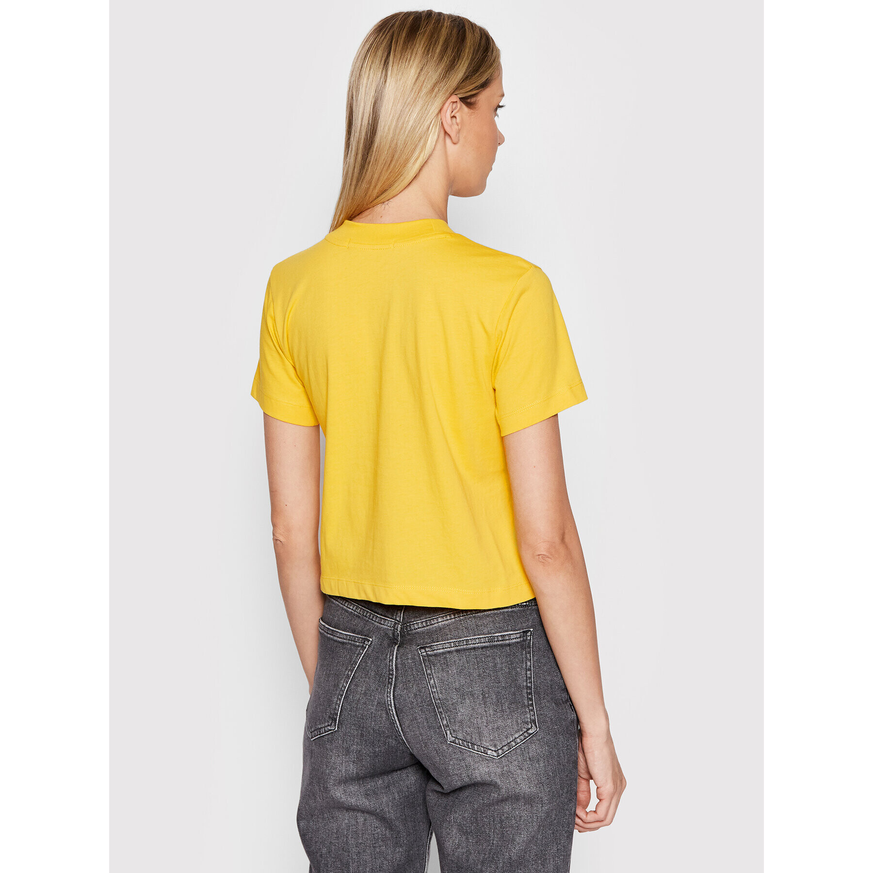 Calvin Klein Jeans Тишърт J20J218852 Жълт Slim Fit - Pepit.bg