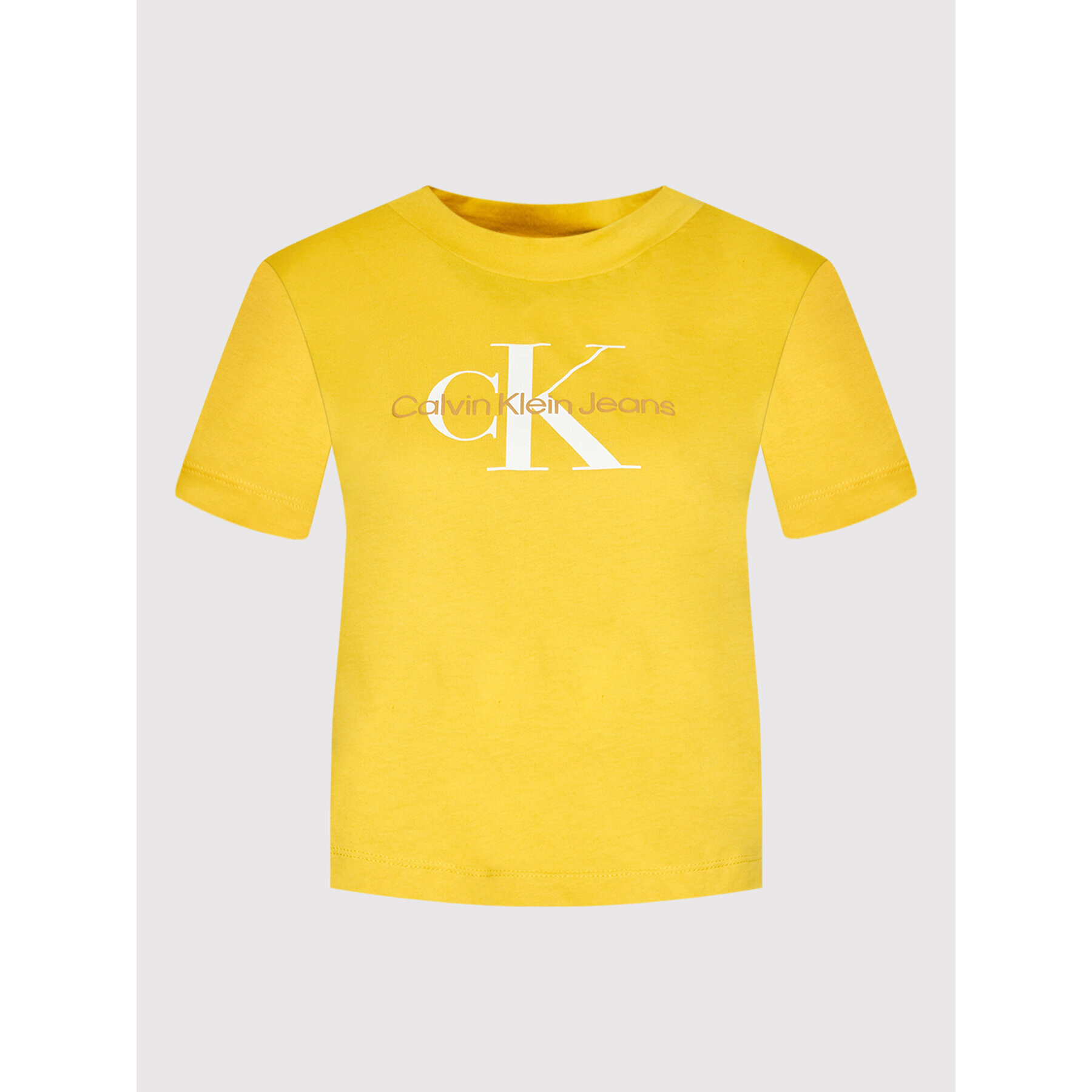 Calvin Klein Jeans Тишърт J20J218852 Жълт Slim Fit - Pepit.bg