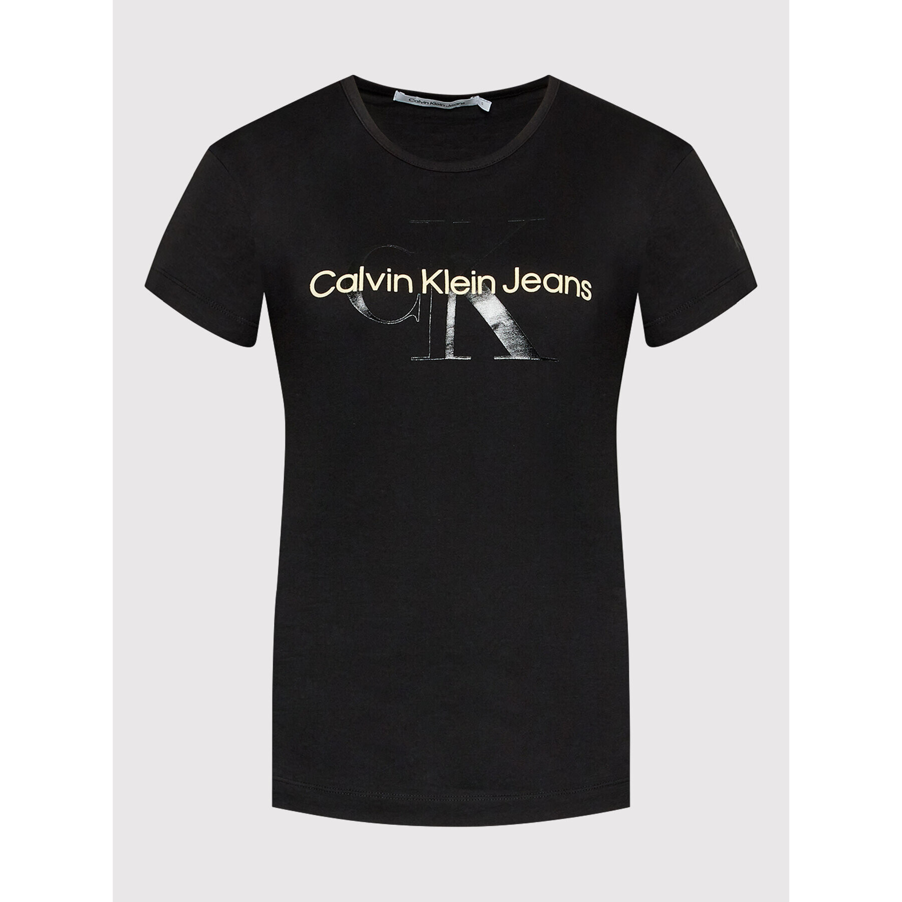 Calvin Klein Jeans Тишърт J20J218996 Черен Regular Fit - Pepit.bg