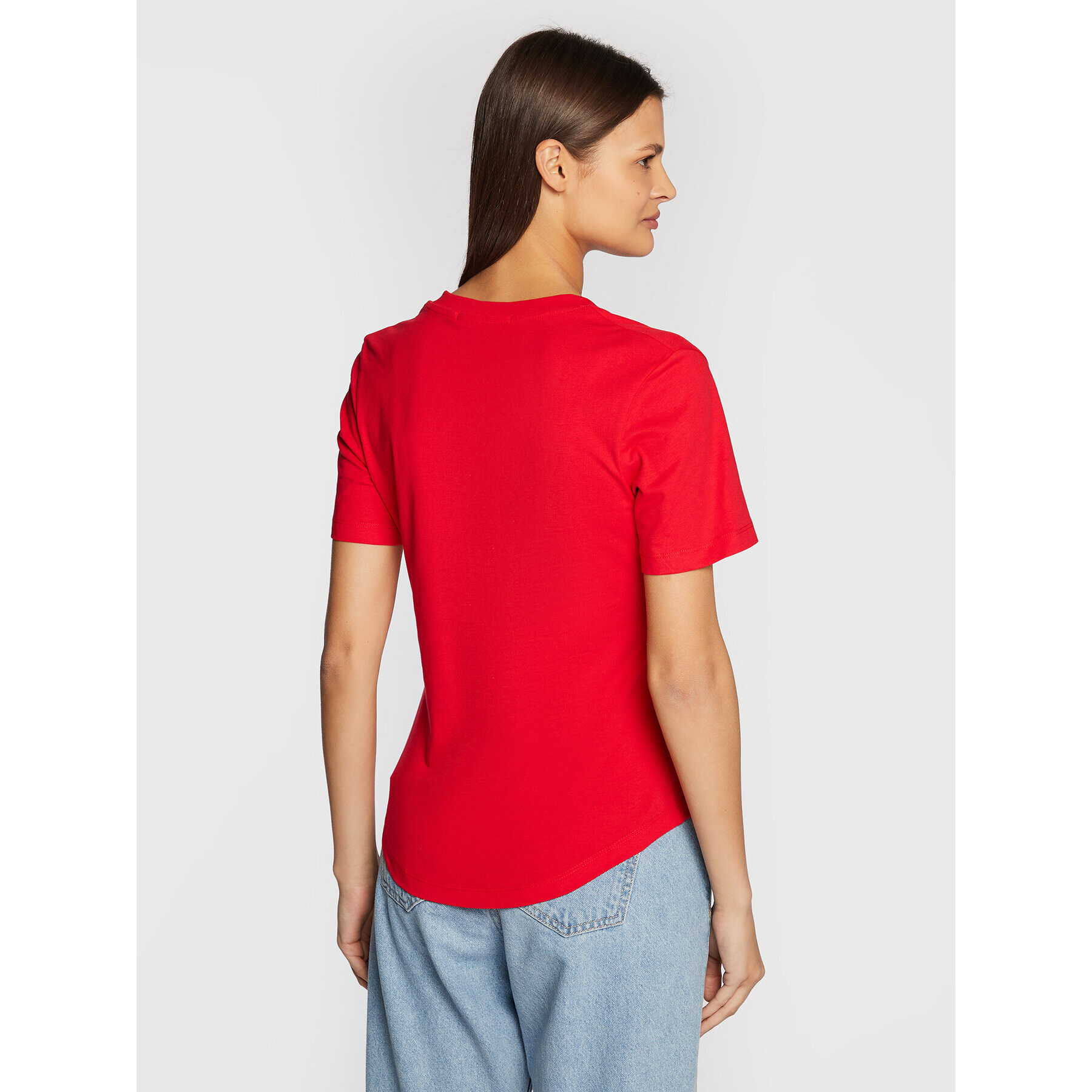 Calvin Klein Jeans Тишърт J20J219138 Червен Regular Fit - Pepit.bg