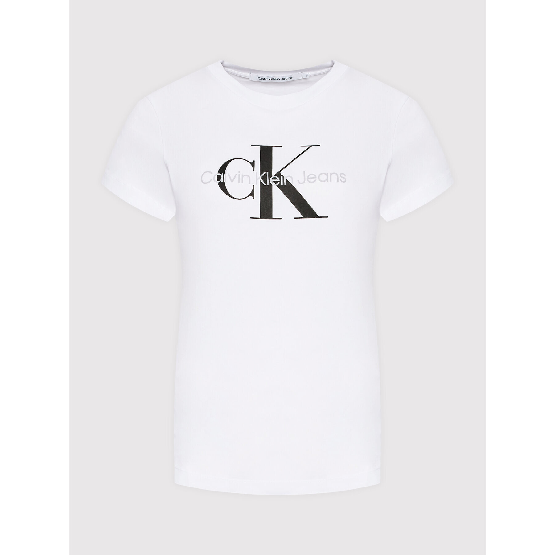 Calvin Klein Jeans Тишърт J20J219142 Бял Regular Fit - Pepit.bg